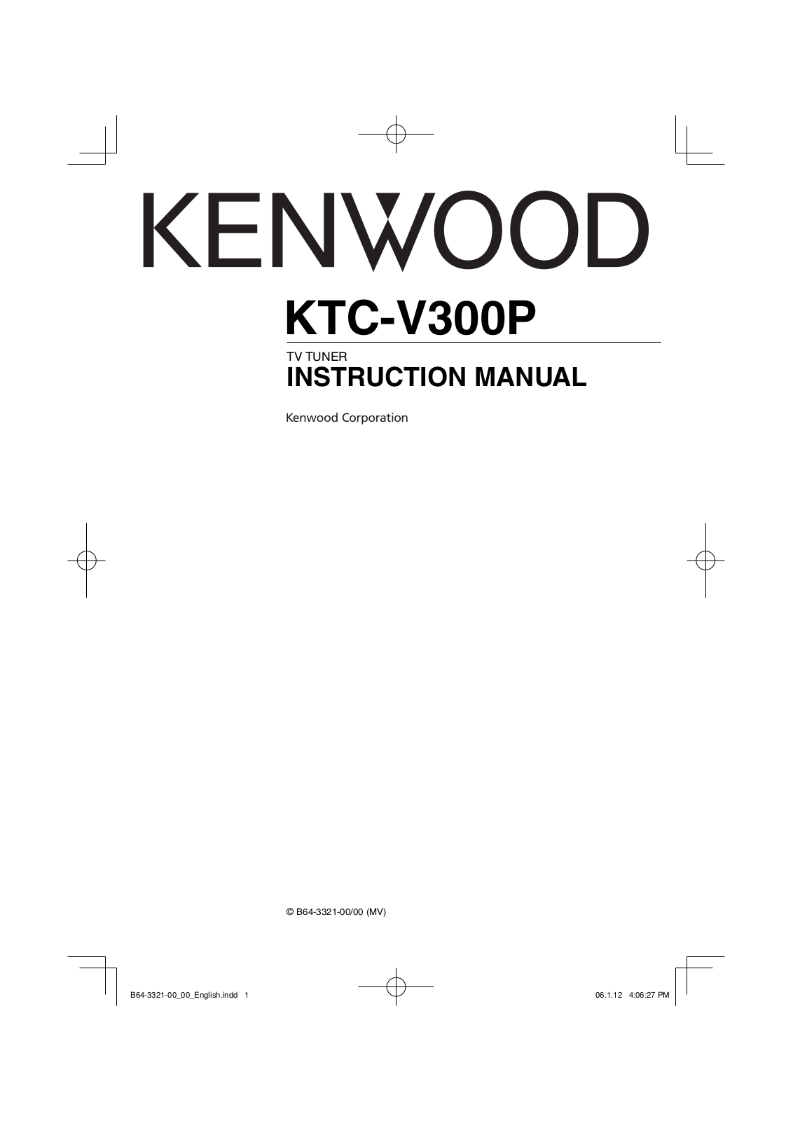 Kenwood KTC-V300P User Manual