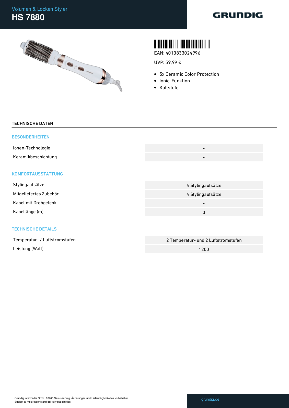 Grundig HS 7880 Service Manual