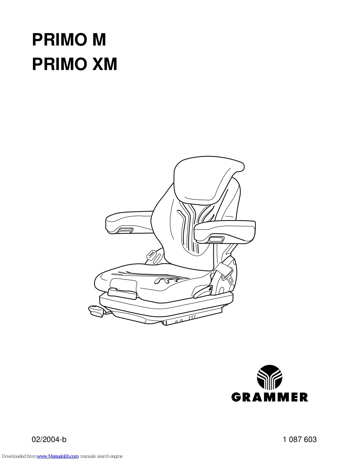 Grammer MSG65 Operating Instructions Manual