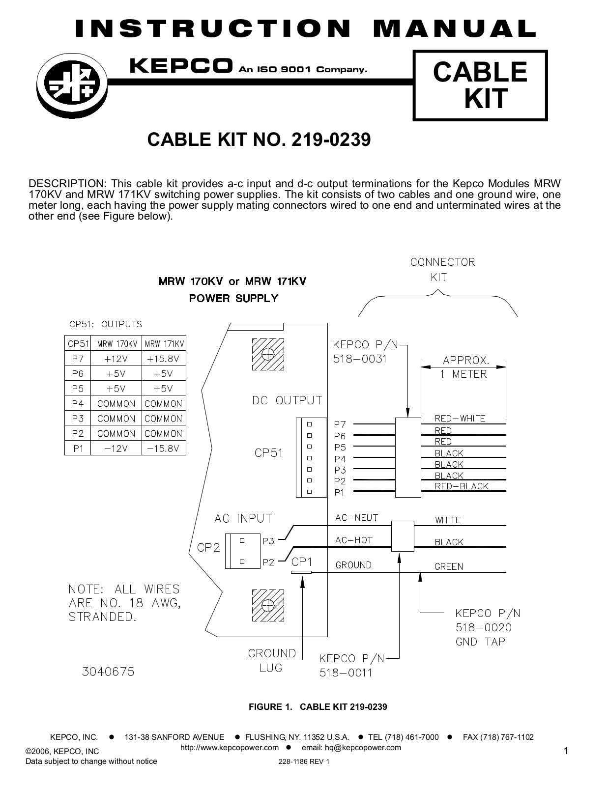 KEPCO Kit 219-0239 User Manual