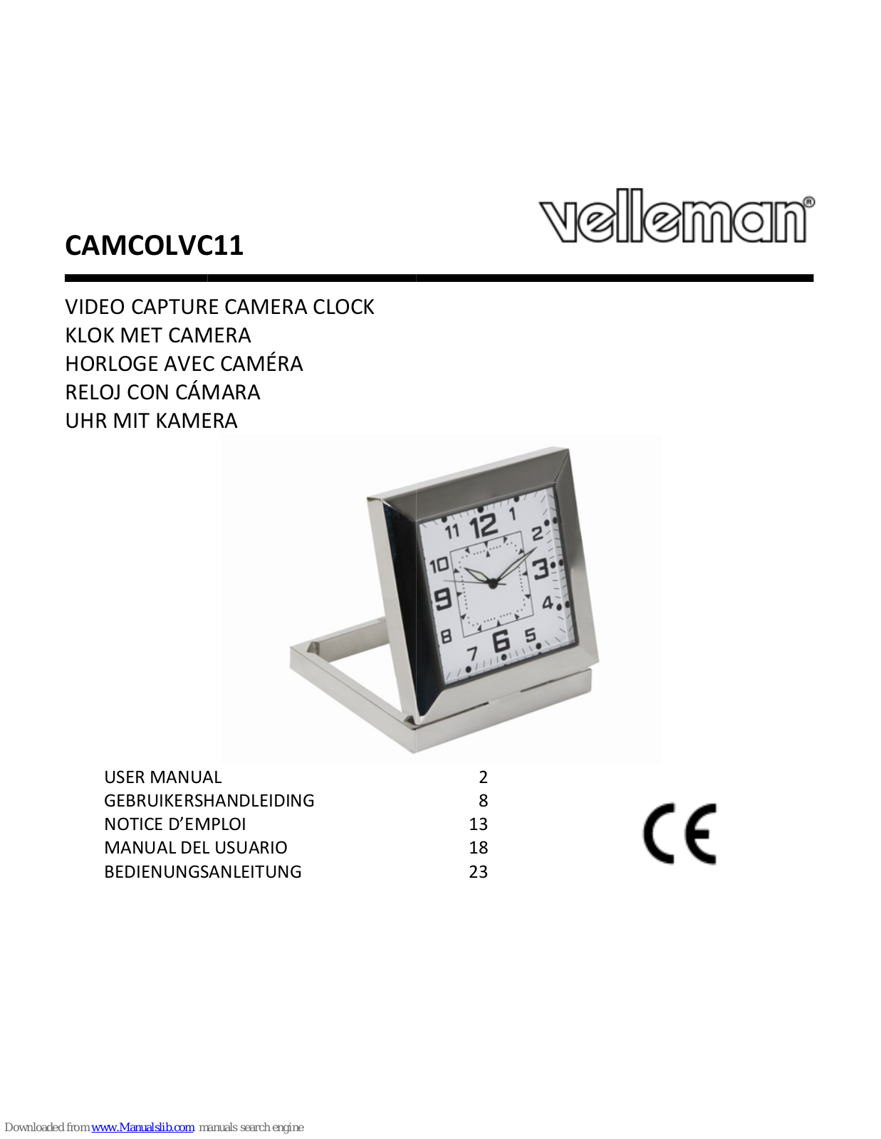 Velleman CAMCOLVC11 User Manual