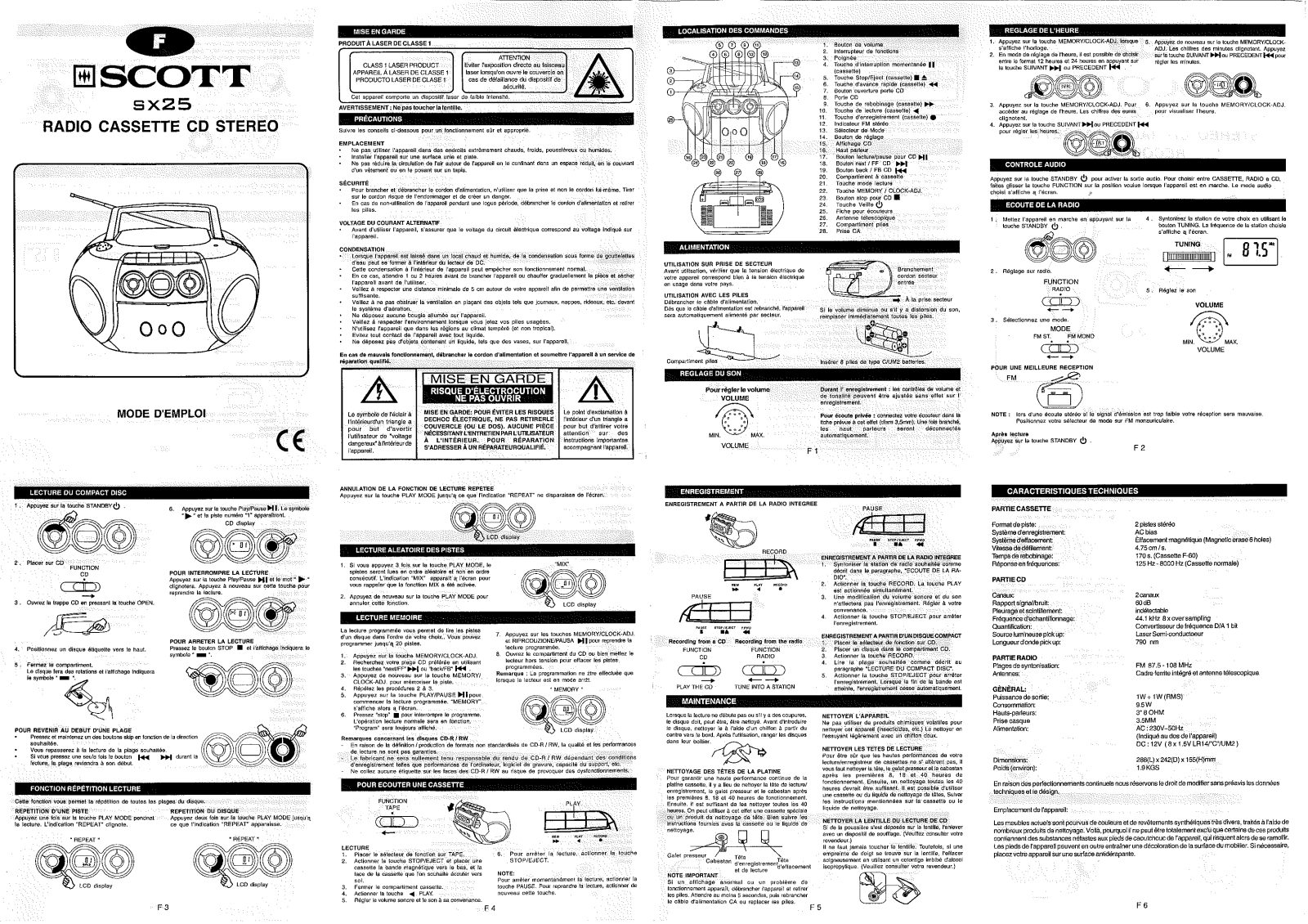 SCOTT SX 25 SR User Manual