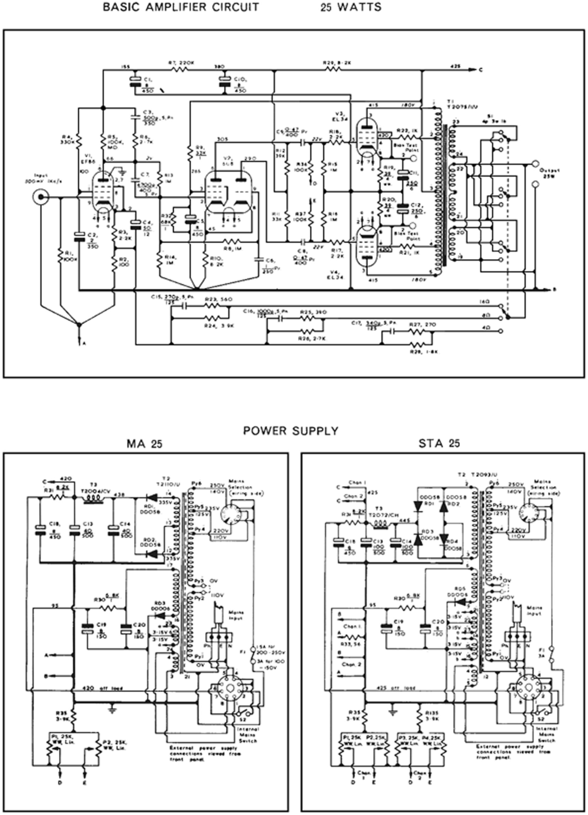 Radford STA-25 Schematic