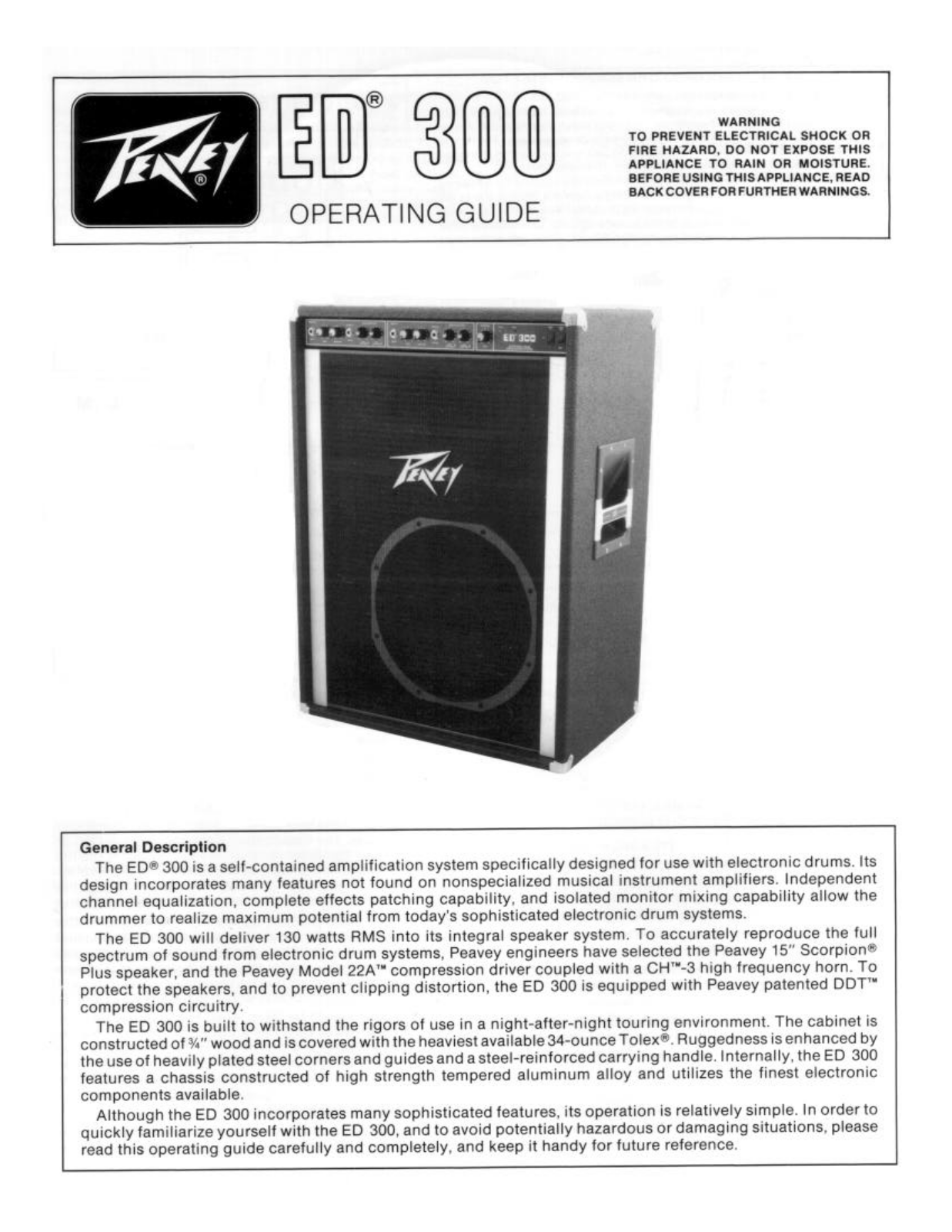 Peavey ED-300 User Manual