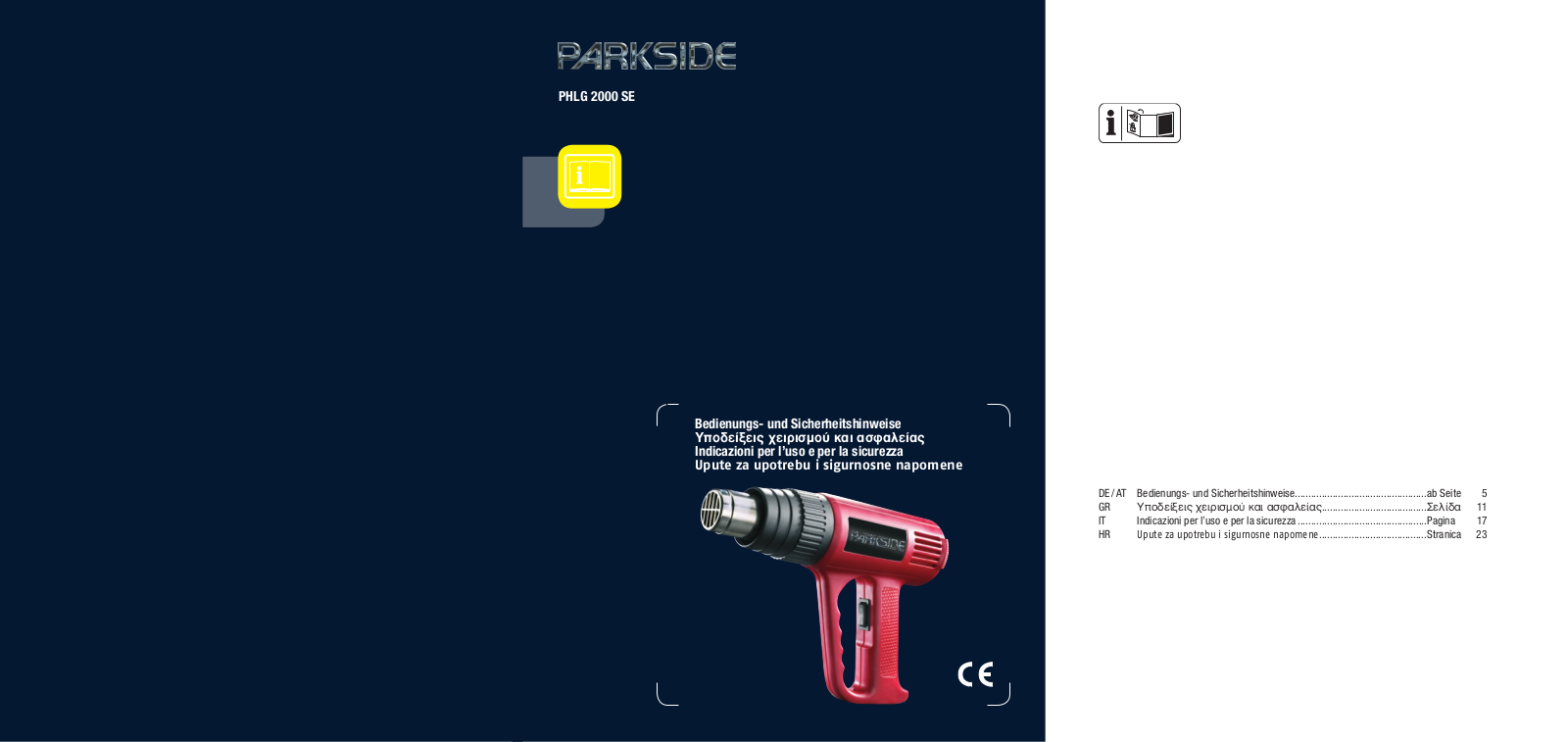 Parkside PHLG 2000 SE User Manual