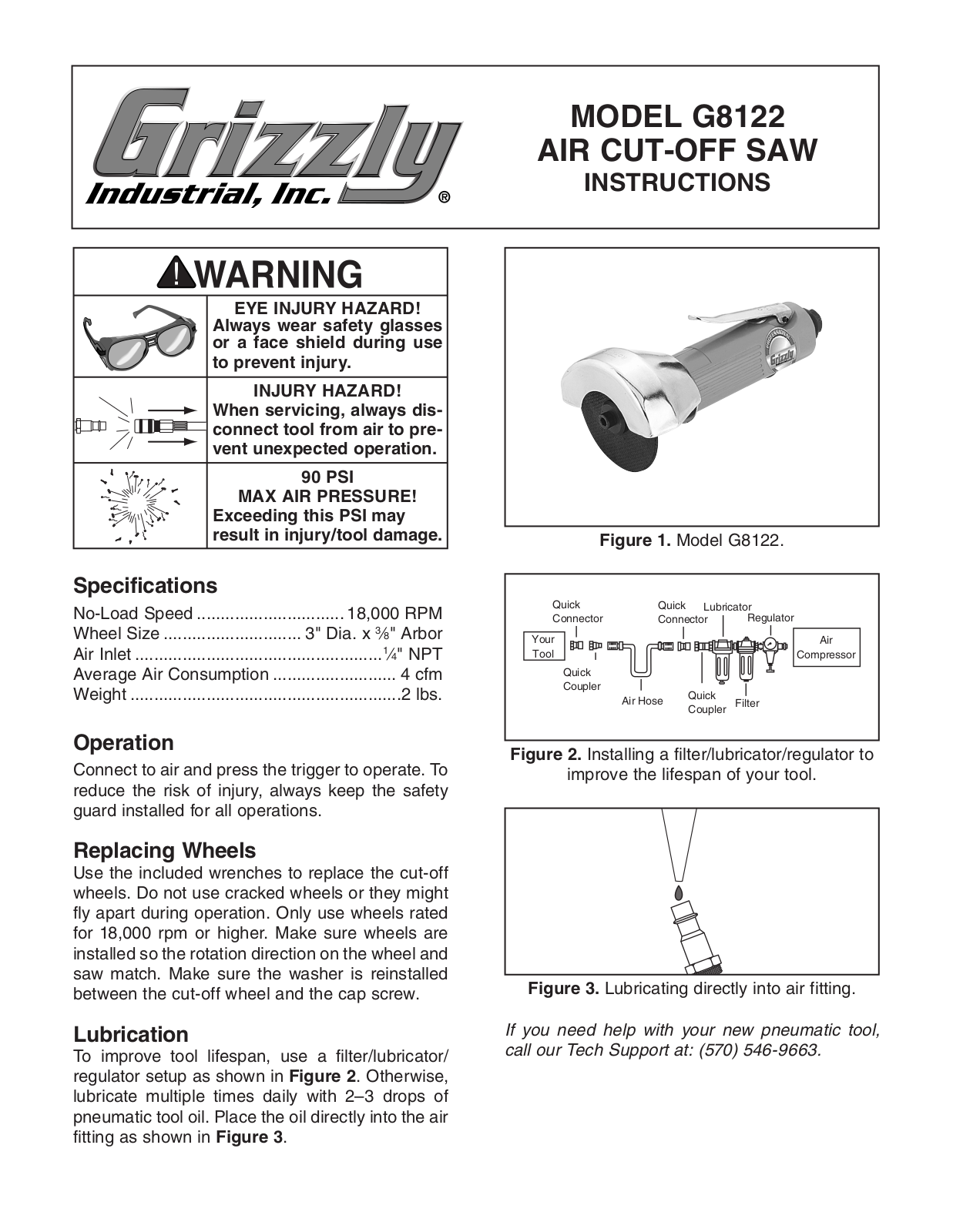 Grizzly G8122 User Manual