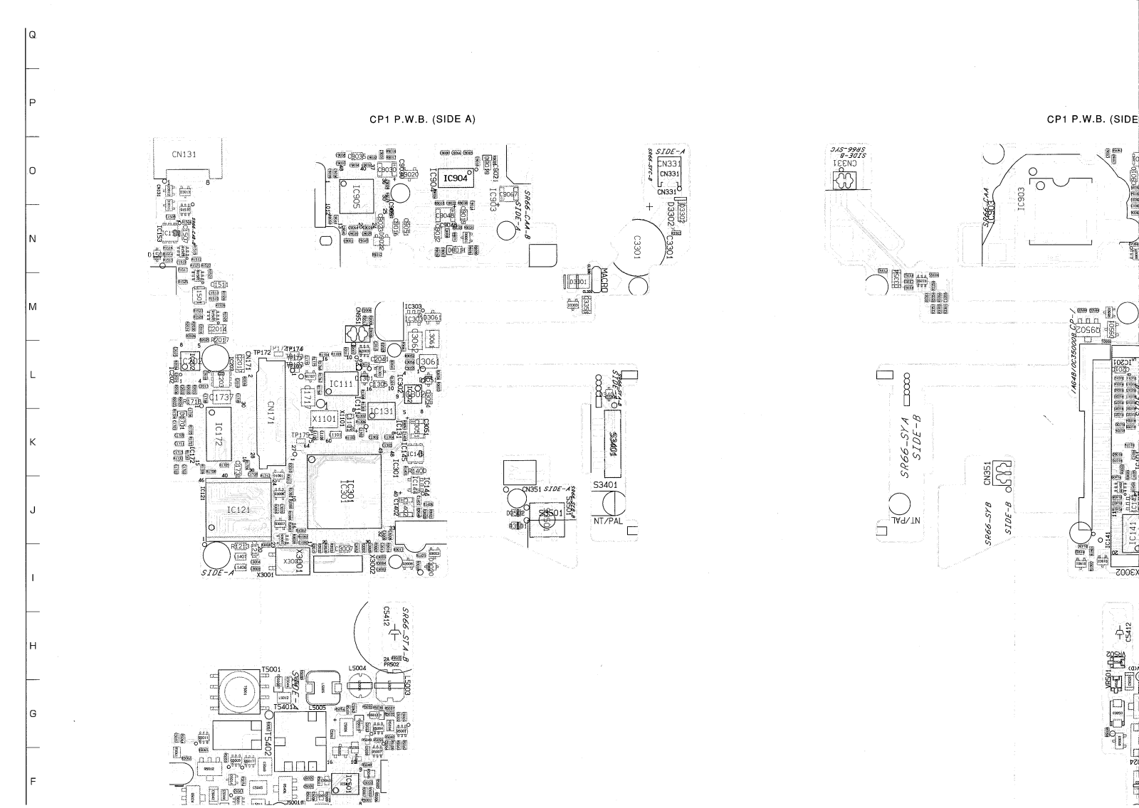 SANYO VPC-X350EX, VPC-X350E, VPC-X350 BOARD DIAGRAMS