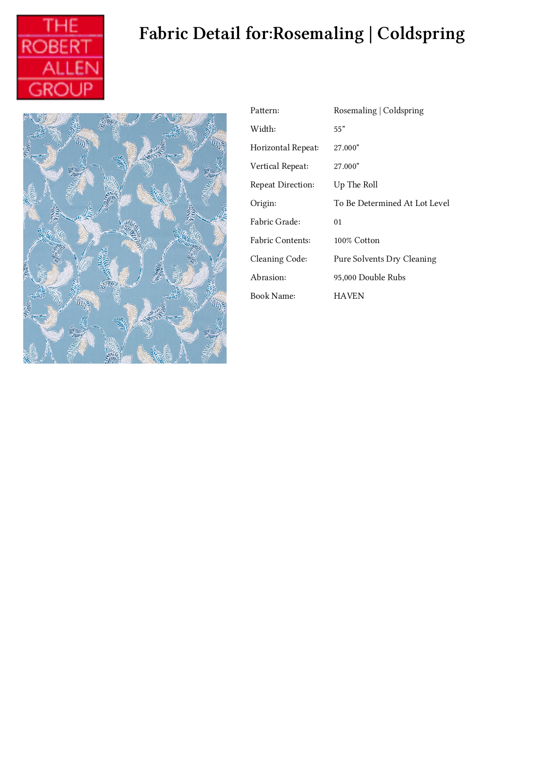 Robert Allen RALF1594 Specifications - ManualMachine.com