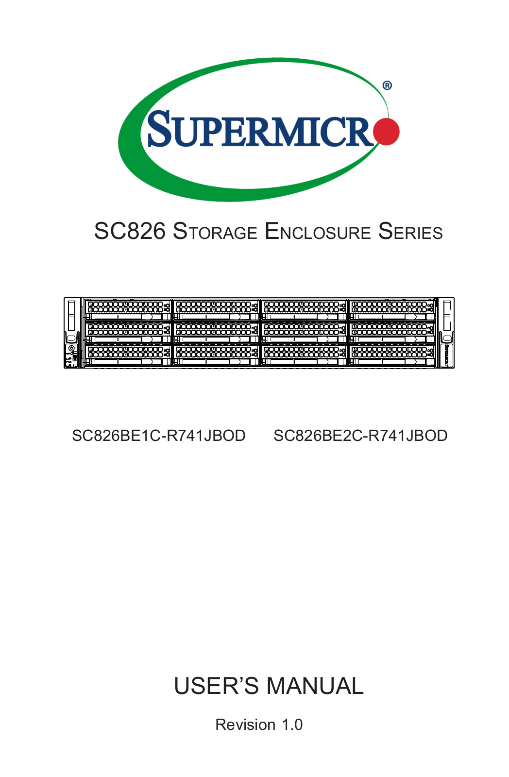 Supermicro SuperChassis 826BE1C-R741JBOD User Manual