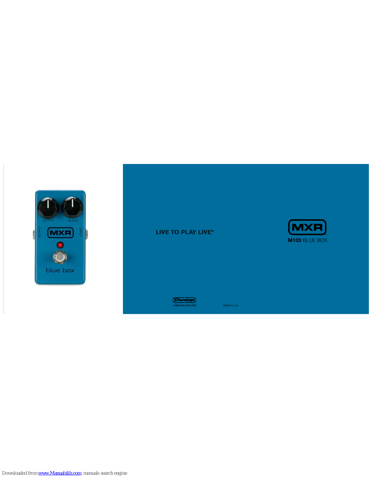 mxr M103 Blue Box User Manual