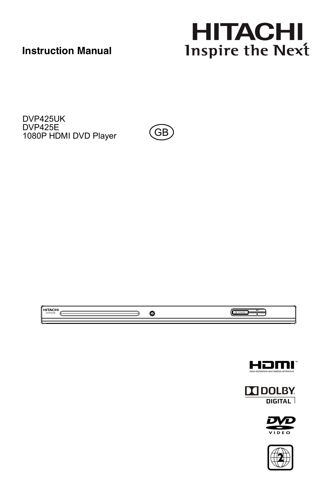 Hitachi DVP425UK, DVP425E User Manual