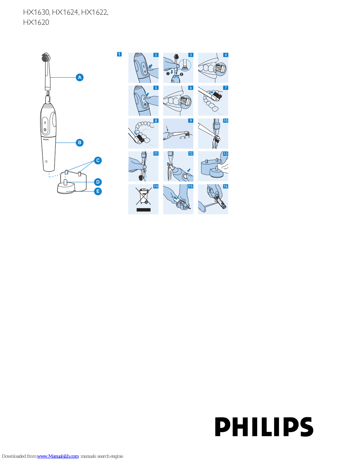 Philips HX1630/05, HX1630/02, HX1620/05, HX1620/02, HX1622/05 User Manual