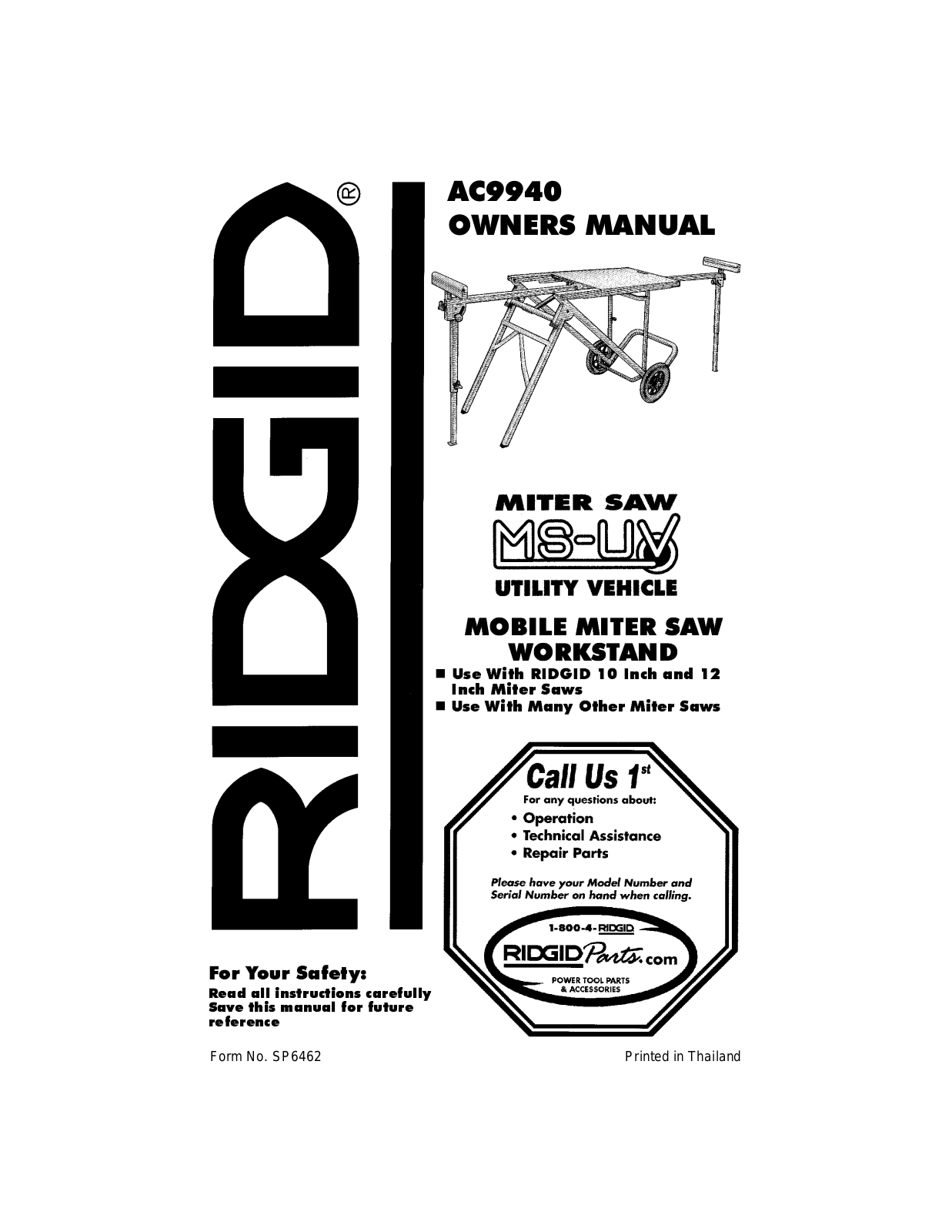 Ridgid AC99400 User Manual