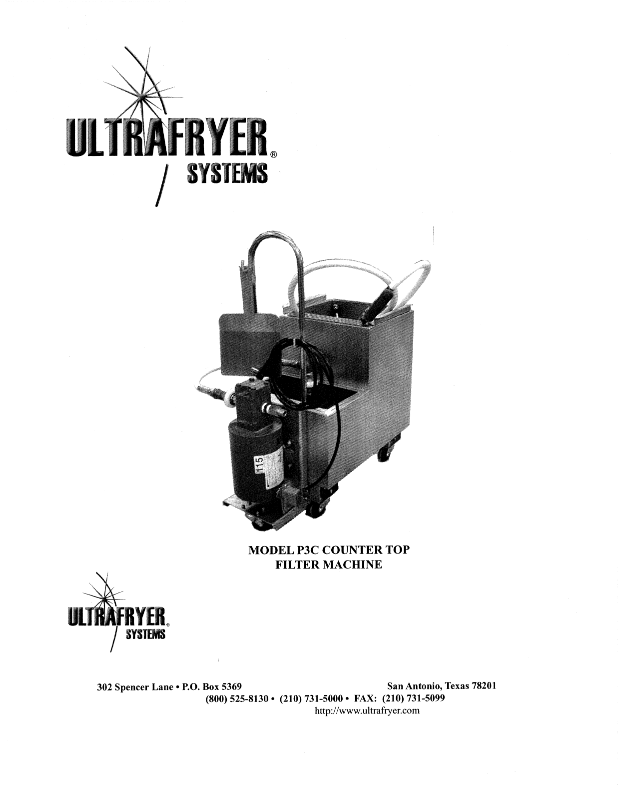 Ultrafryer P3C Service Manual