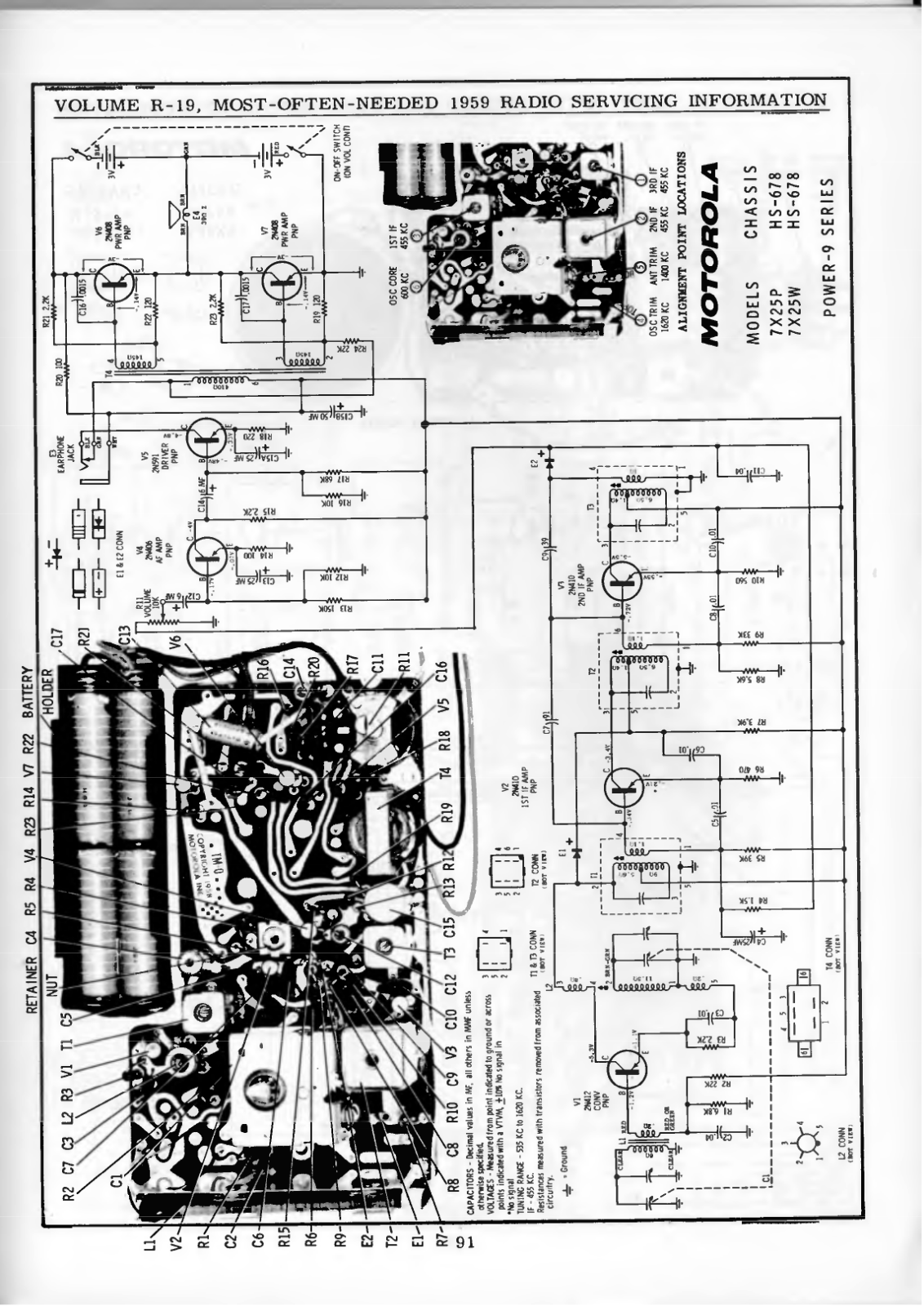 Motorola 7X25P-W Schematic