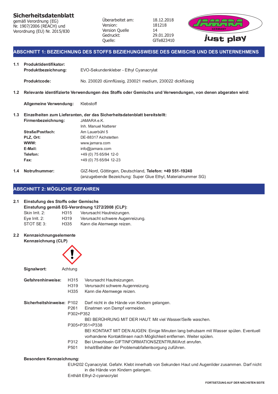 JAMARA JAMARA 230021 Datasheet - ManualMachine.com