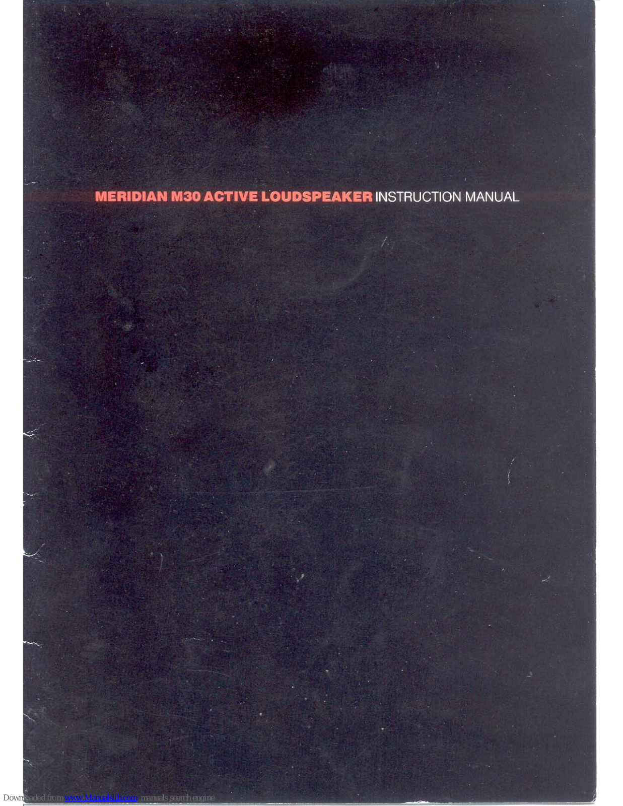 Meridian M30 Instruction Manual