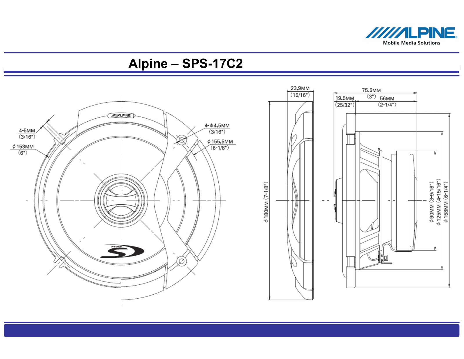 Alpine SPS-17C2 User Manual