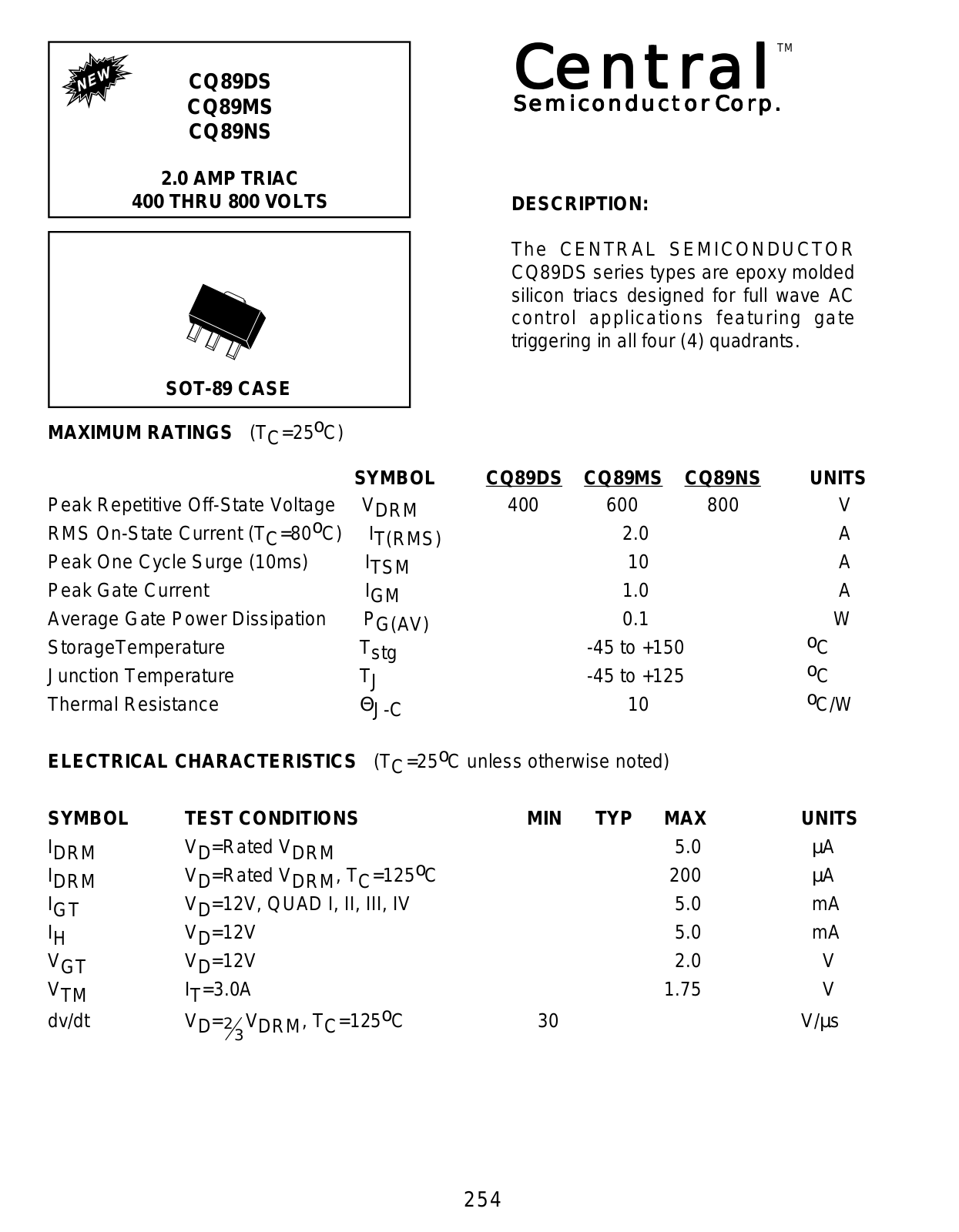 Datasheet CQ89DS, CQ89NS, CQ89MS Datasheet (CENTR) - ManualMachine.com