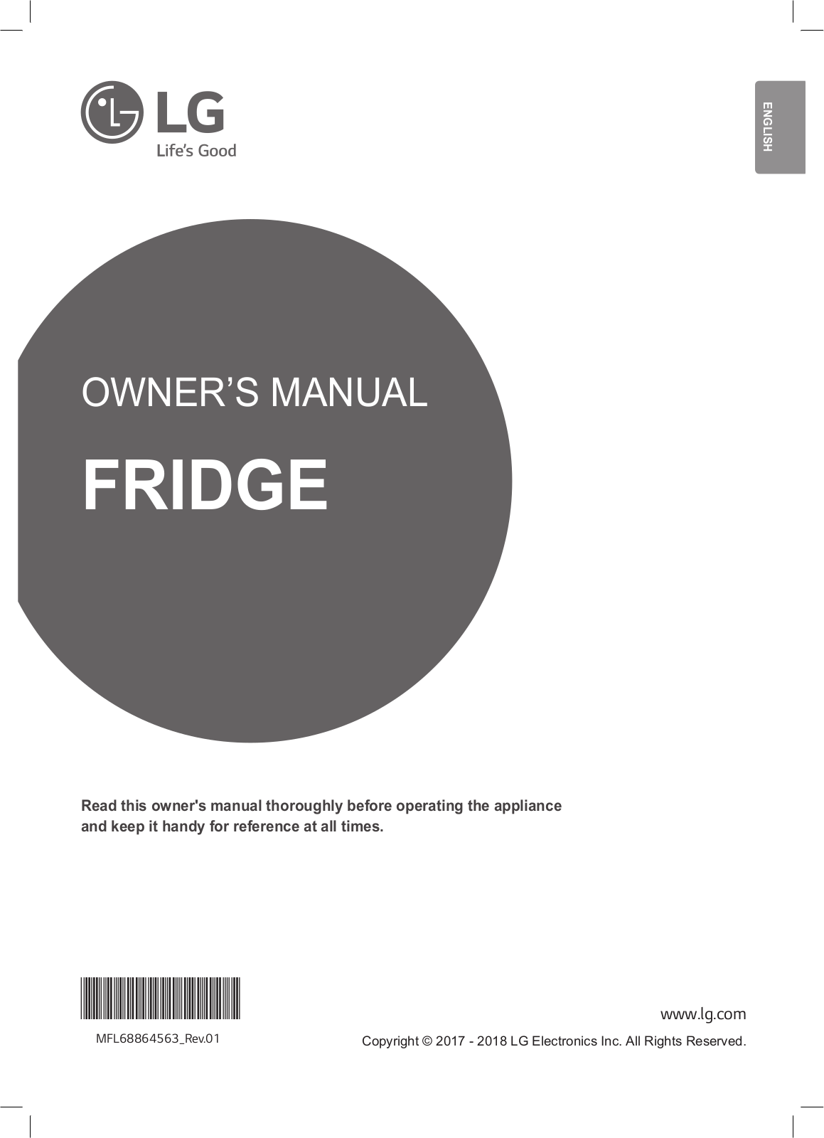 LG GR-B401ELDZ Owner’s Manual