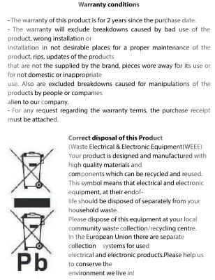 Sunstech Dedalo BT Instruction Manual