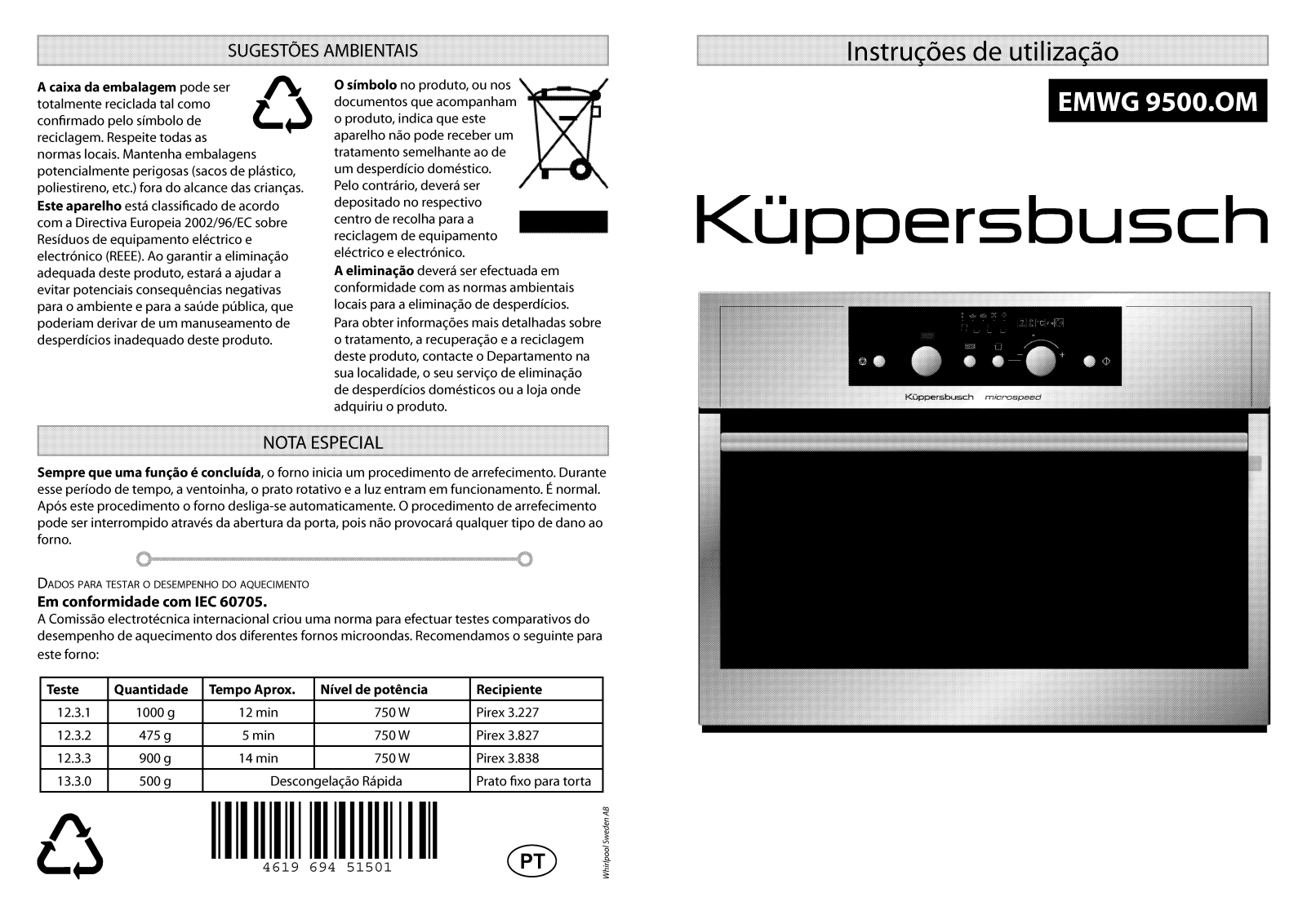 Kuppersbusch EMWG 9500.OM Instruction Manual