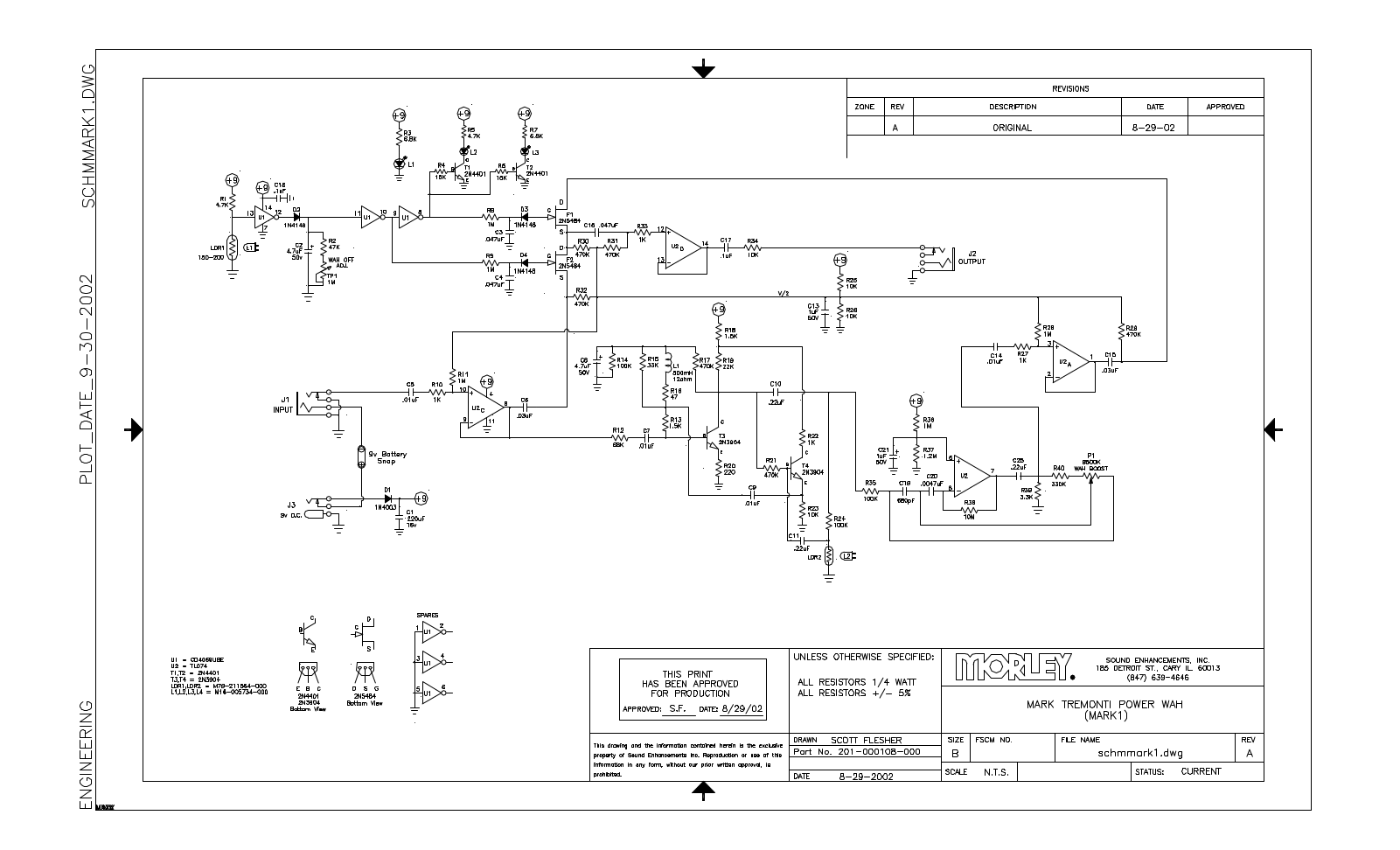 Morley Pedals MARK1ES User Manual