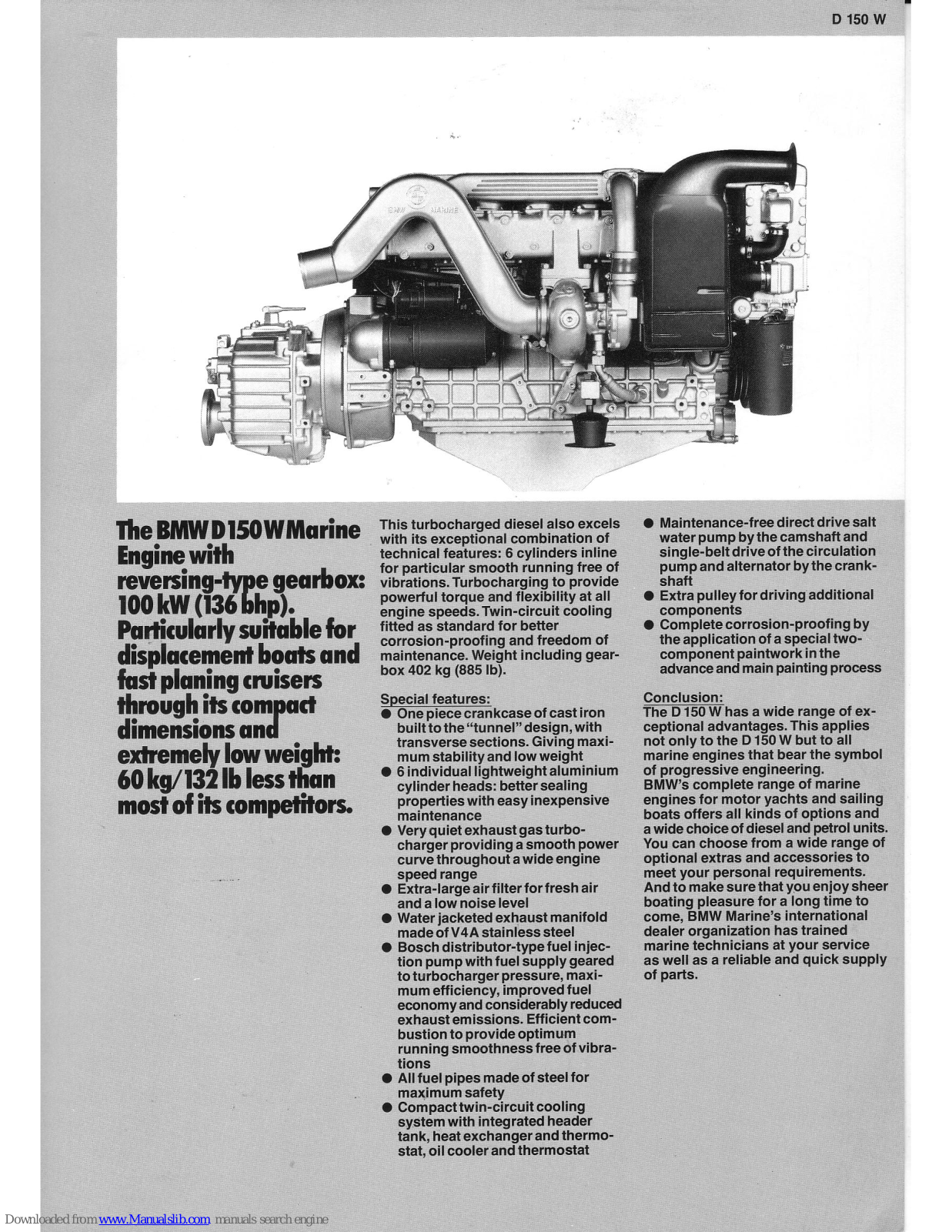 BMW D150W Brochure & Specs - ManualMachine.com