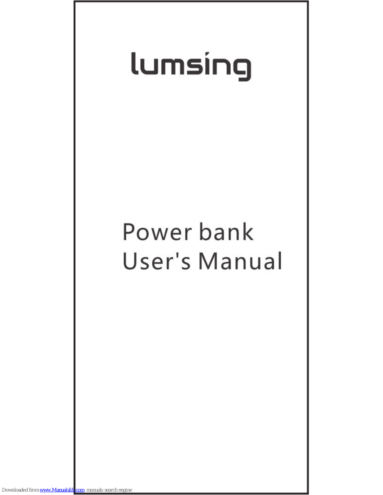 Lumsing Grand A1 Mini User Manual - ManualMachine.com