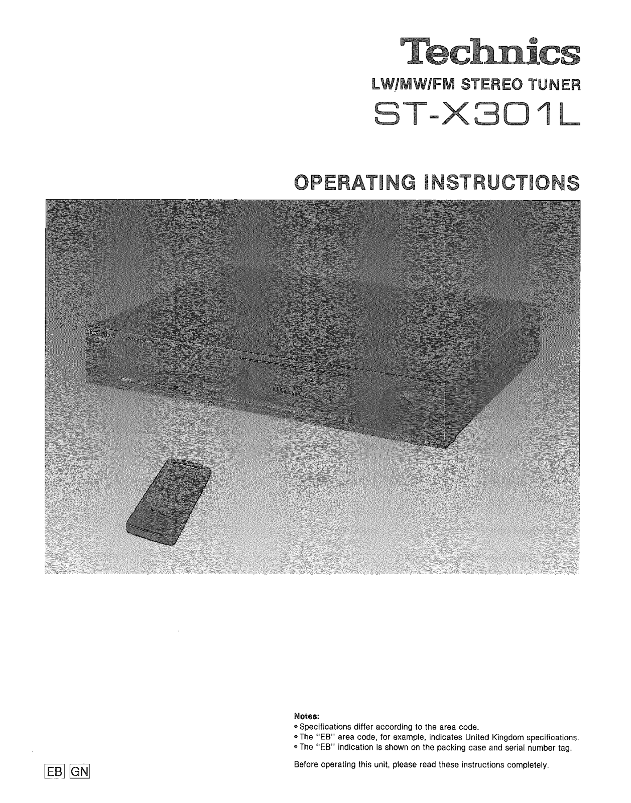 Panasonic STX301L User Manual