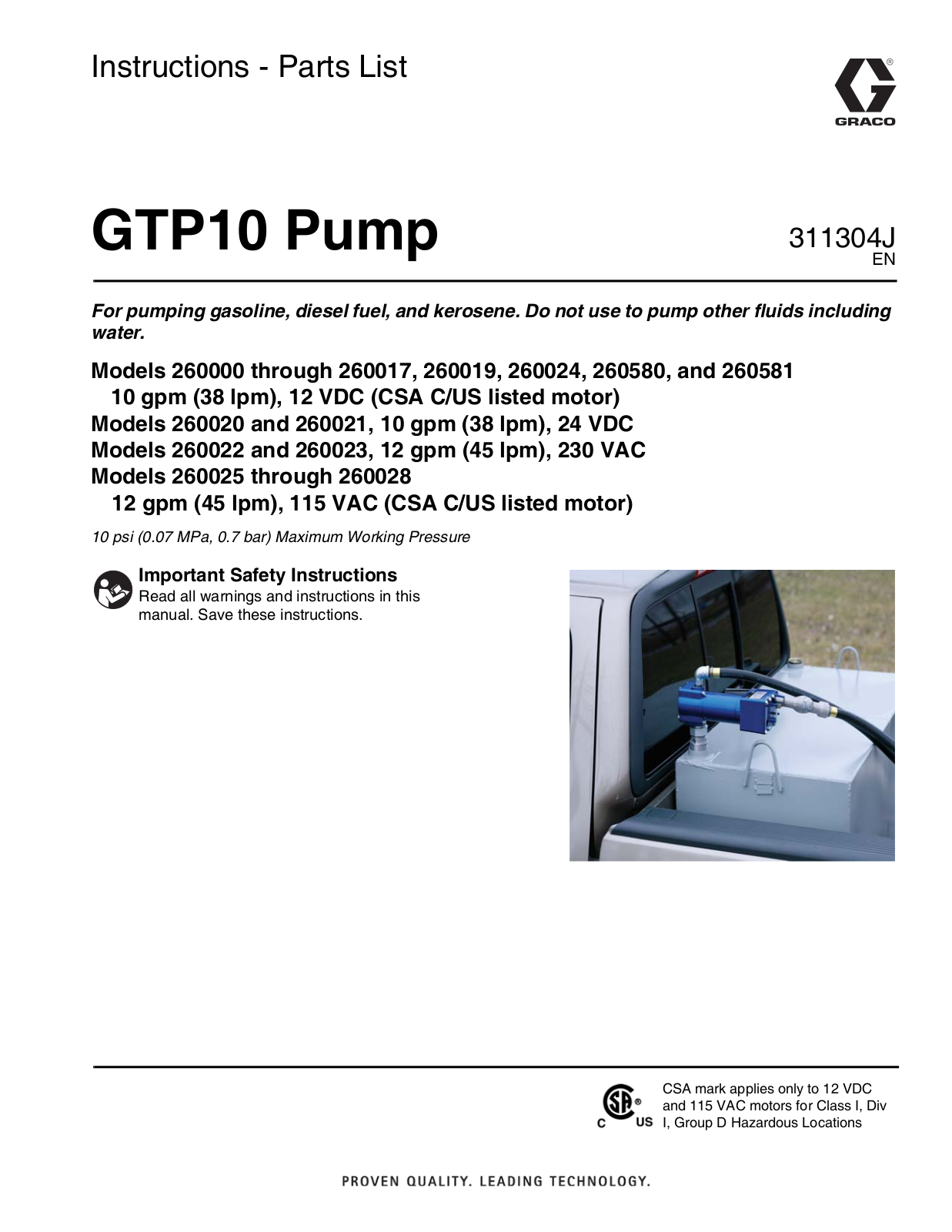 Graco 311304J User Manual