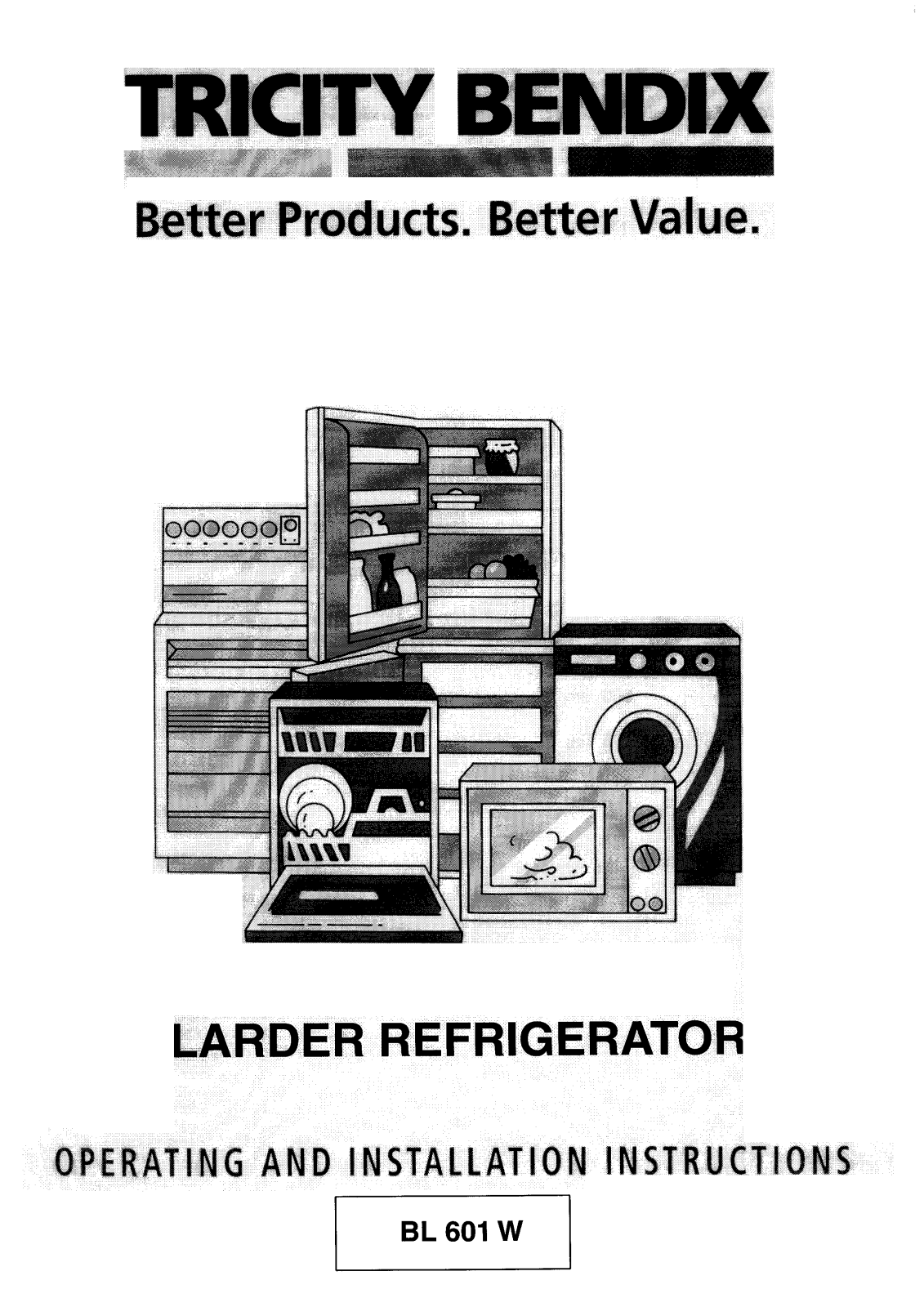 tricity bendix BL601W User Manual