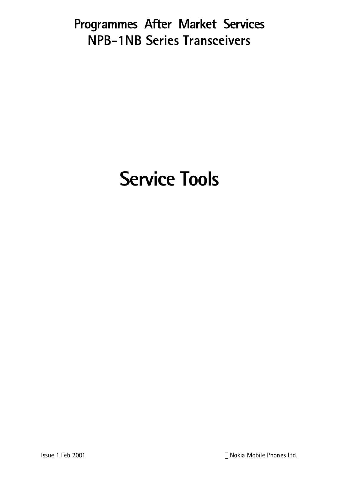 Nokia 3390, 3390b, 3395 Service Manual servtool