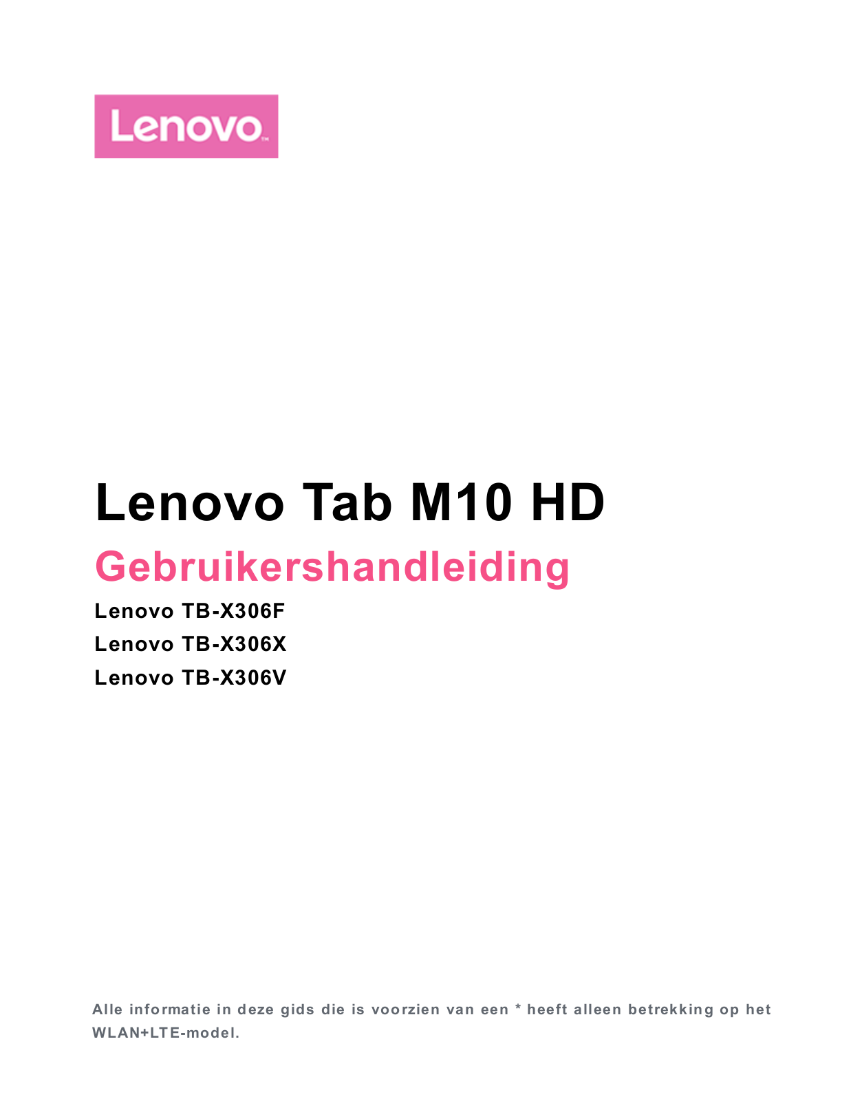 Lenovo Tab M10 HD User Guide