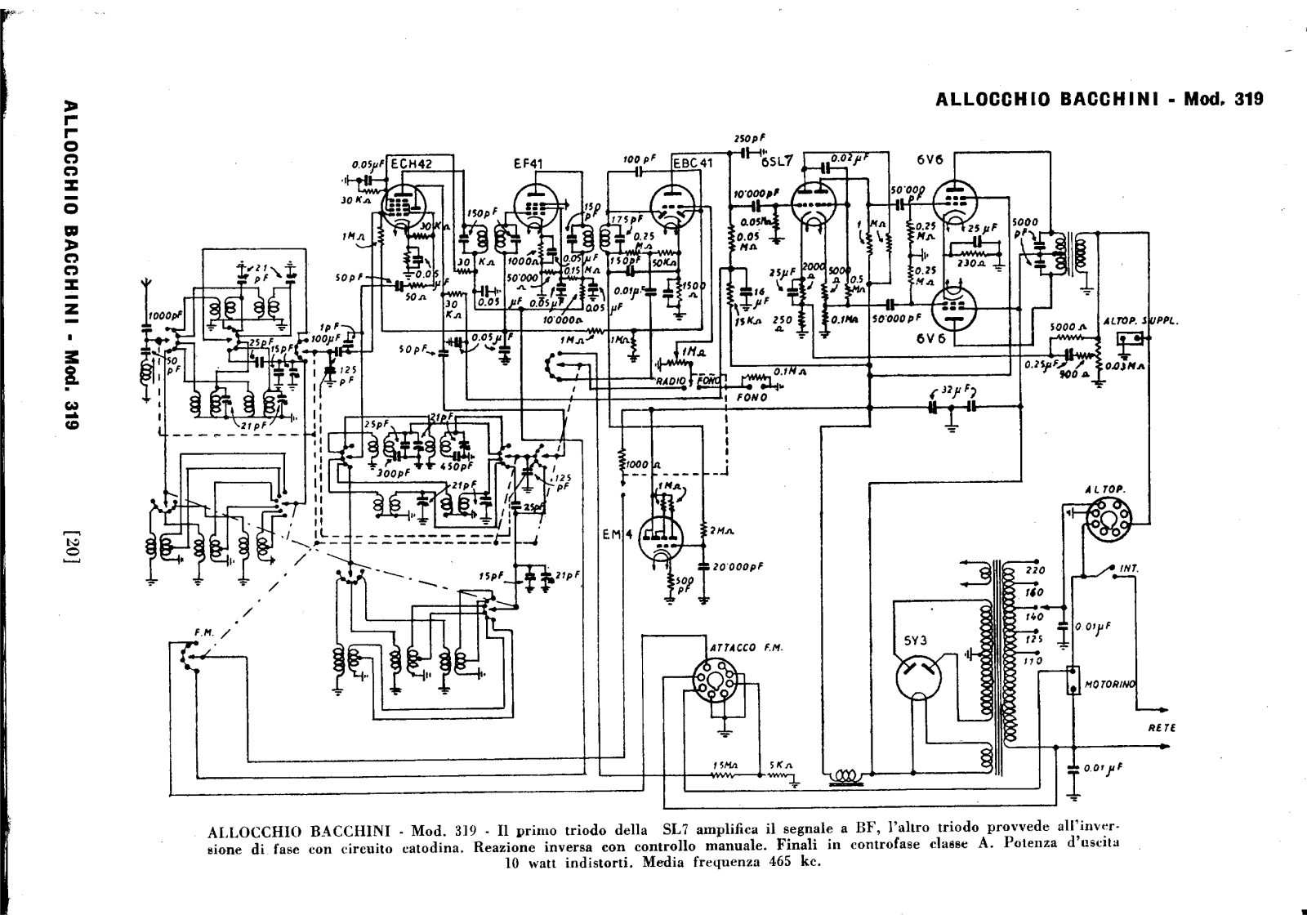Allocchio Bacchini 319 schematic - ManualMachine.com