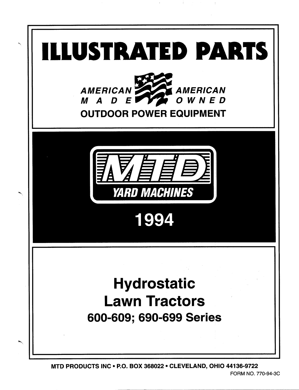 MTD 690, 600, 609, 699 User Manual