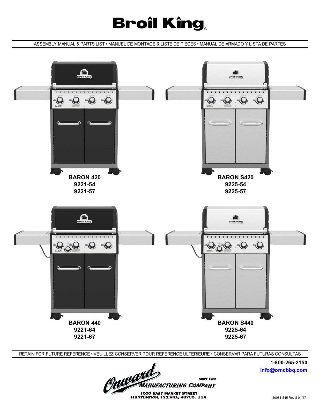 Broil King 9221-64 Owner's Manual