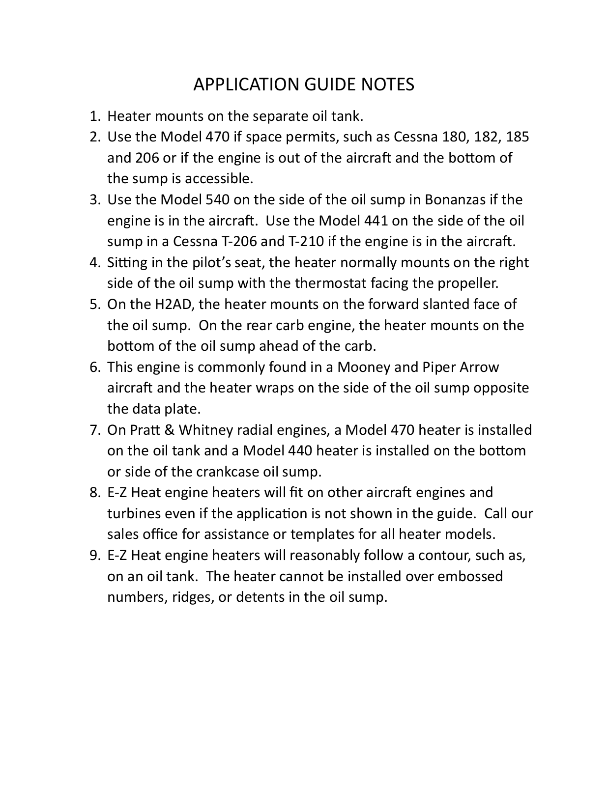 E-Z Heat 470 Application Guide Notes - ManualMachine.com