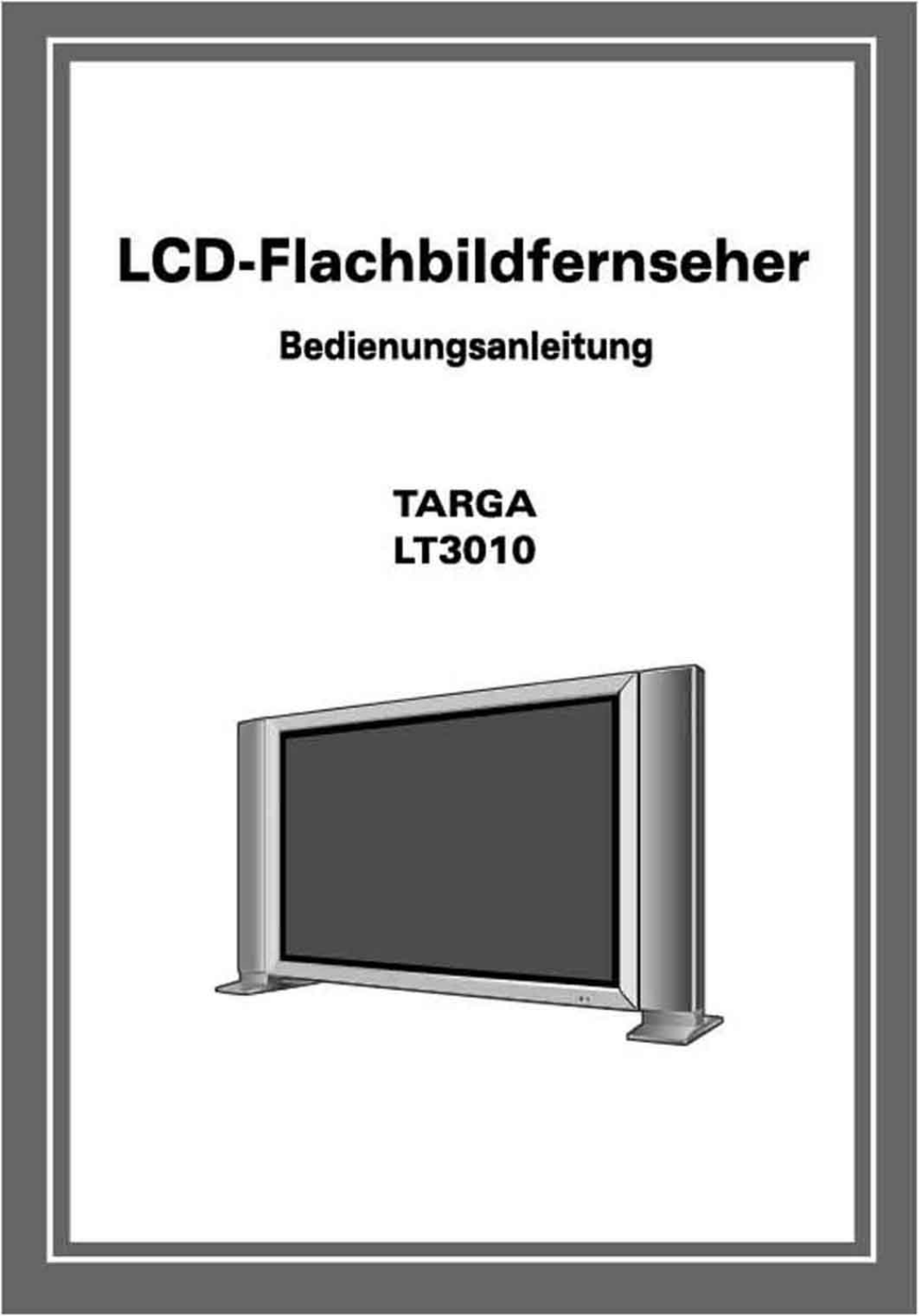 Targa LCD-TV 3010 User Manual