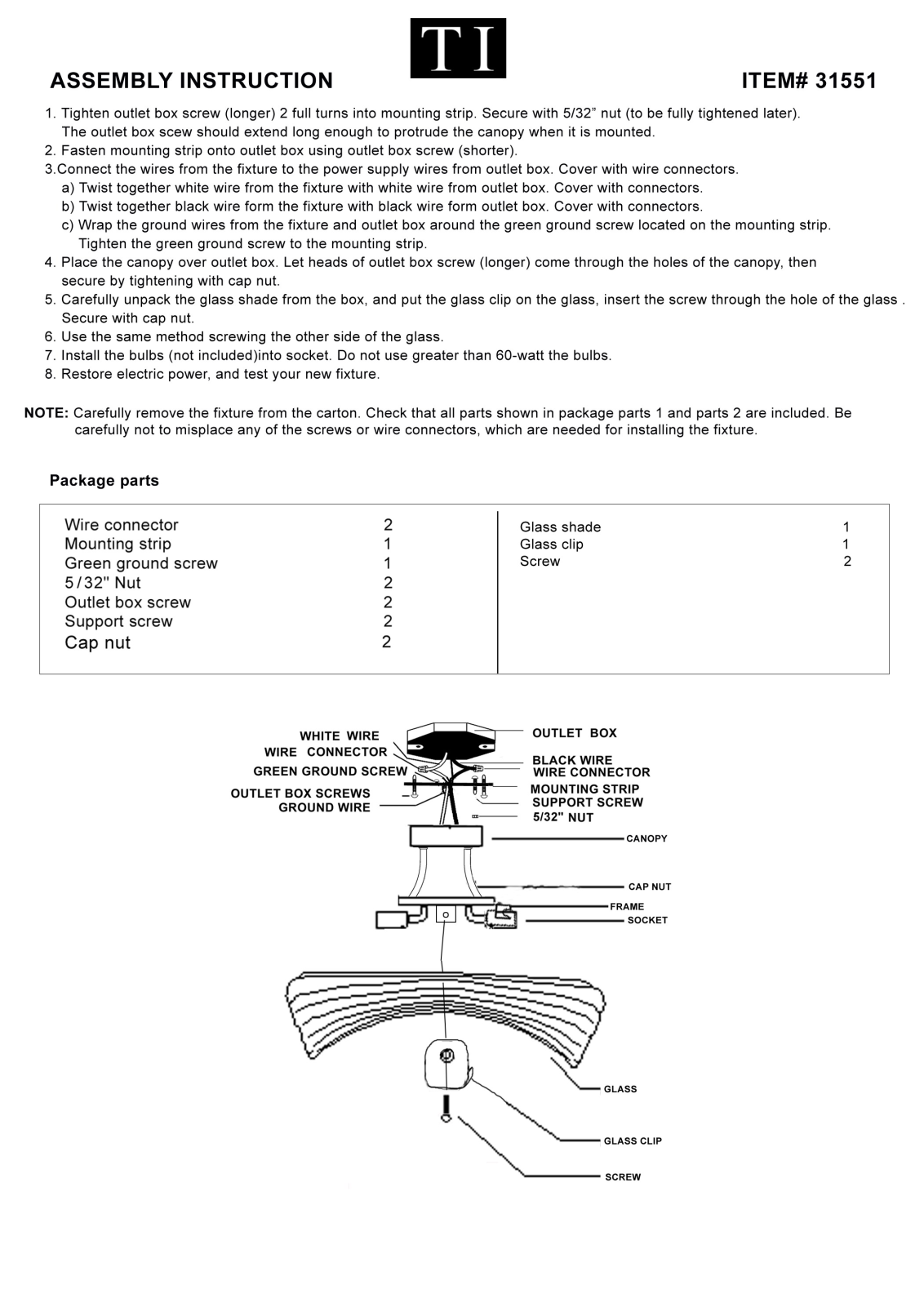 Triarch 31551 User Manual