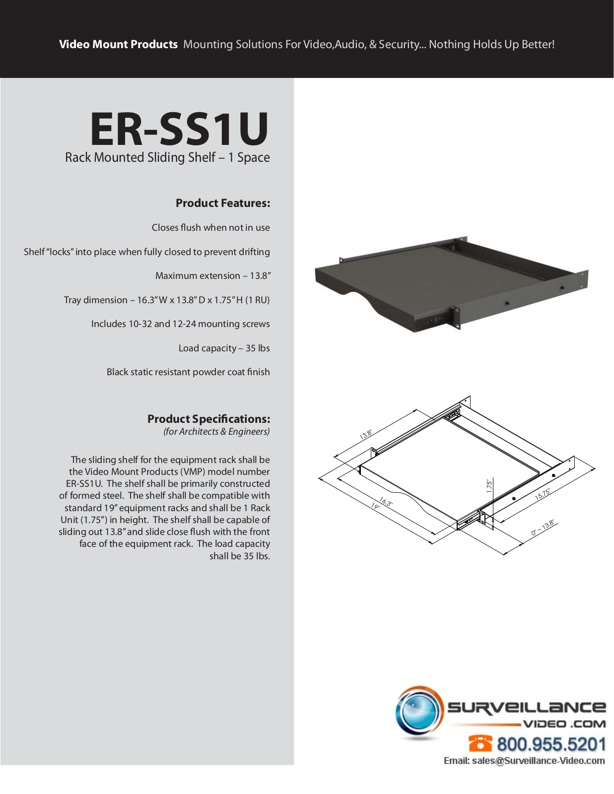 VMP ER-SS1U Specsheet