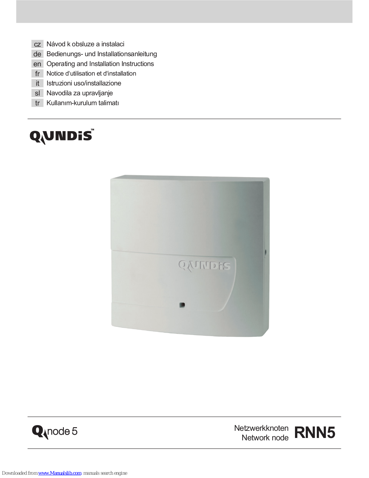 QUNDIS RNN5, QNODE5 Operating And Installation Instructions - ManualMachine.com