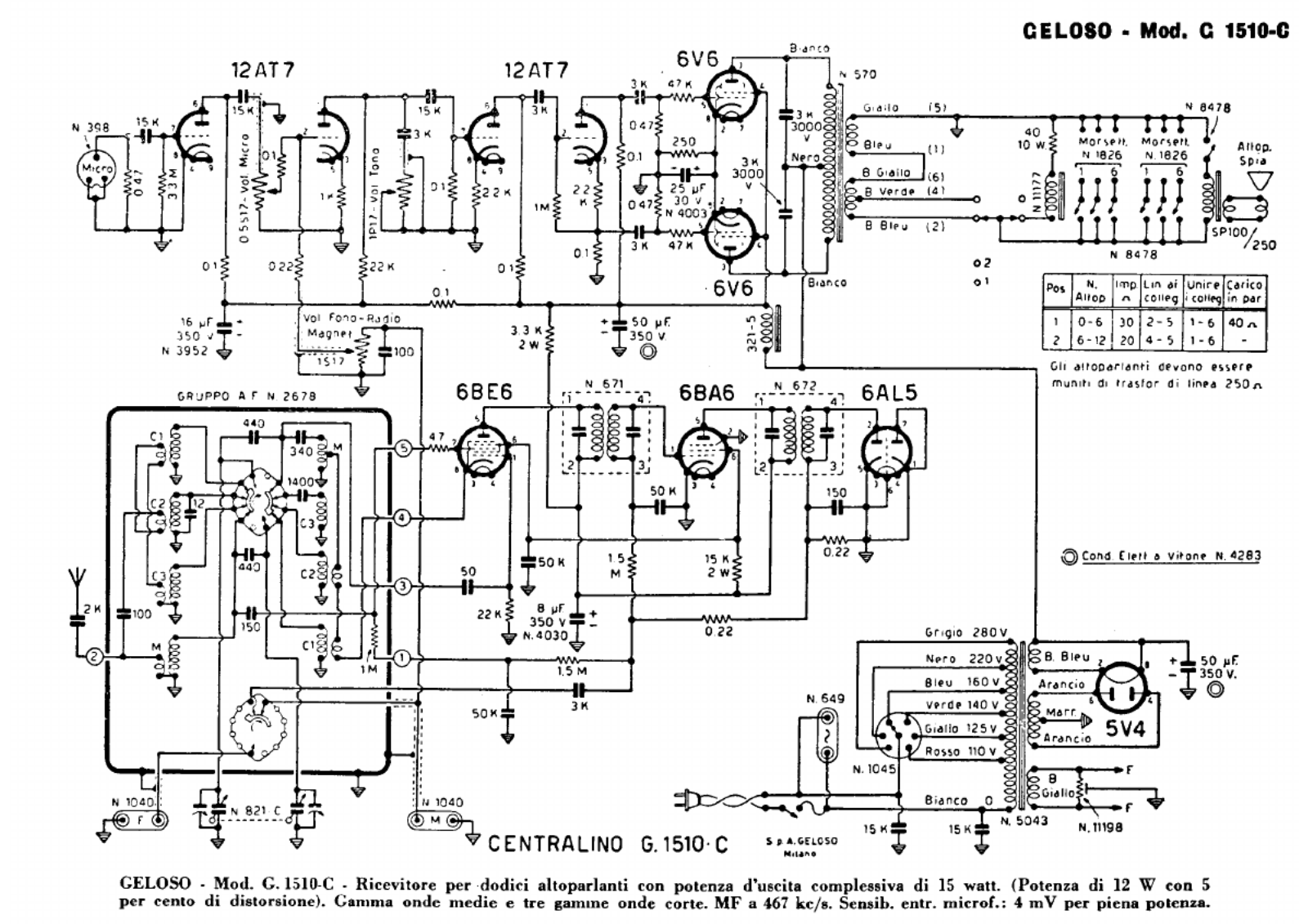 Geloso g1510c schematic