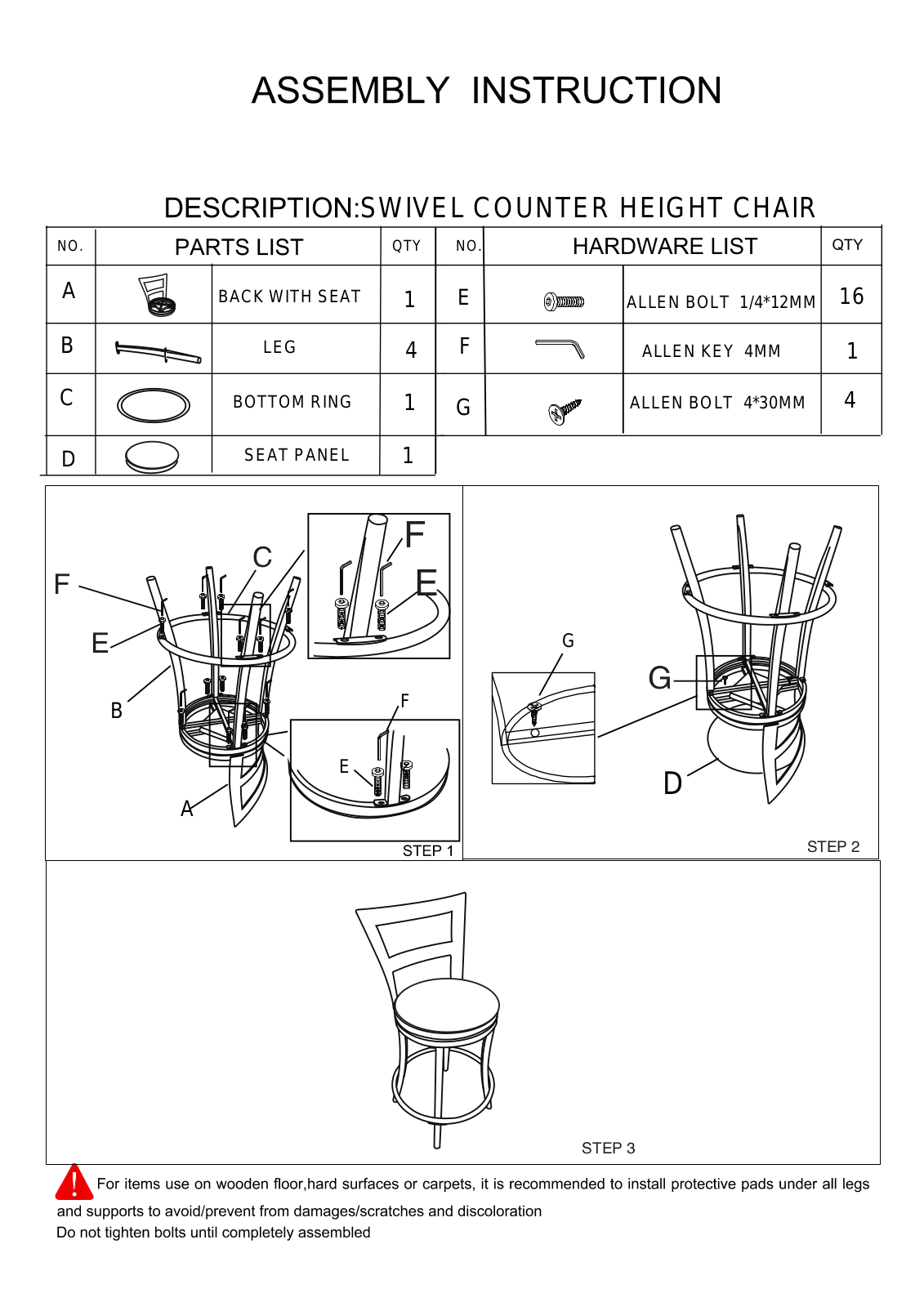 Union Rustic W004932097 Assembly Instruction - ManualMachine.com