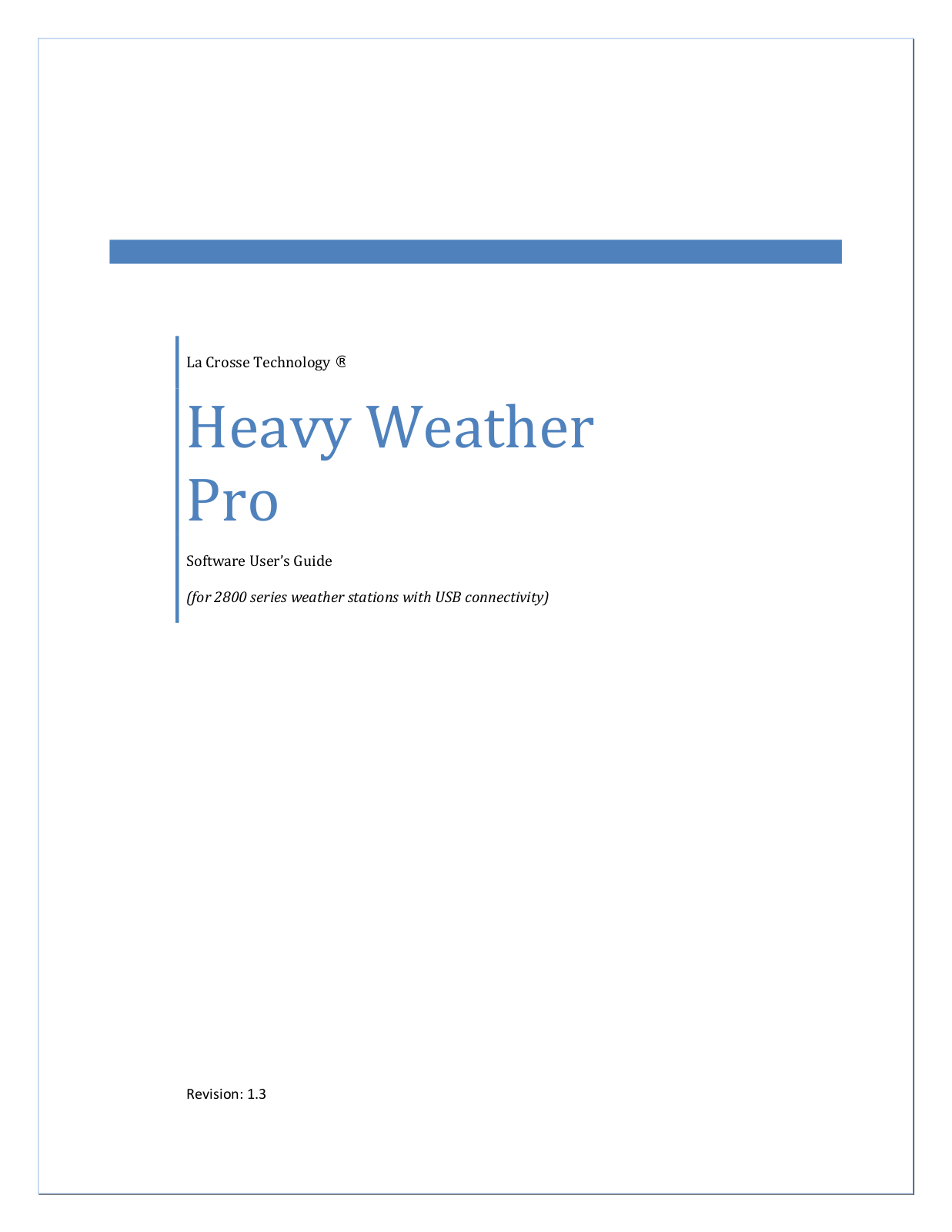 La Crosse Technology WS-2811 User Manual