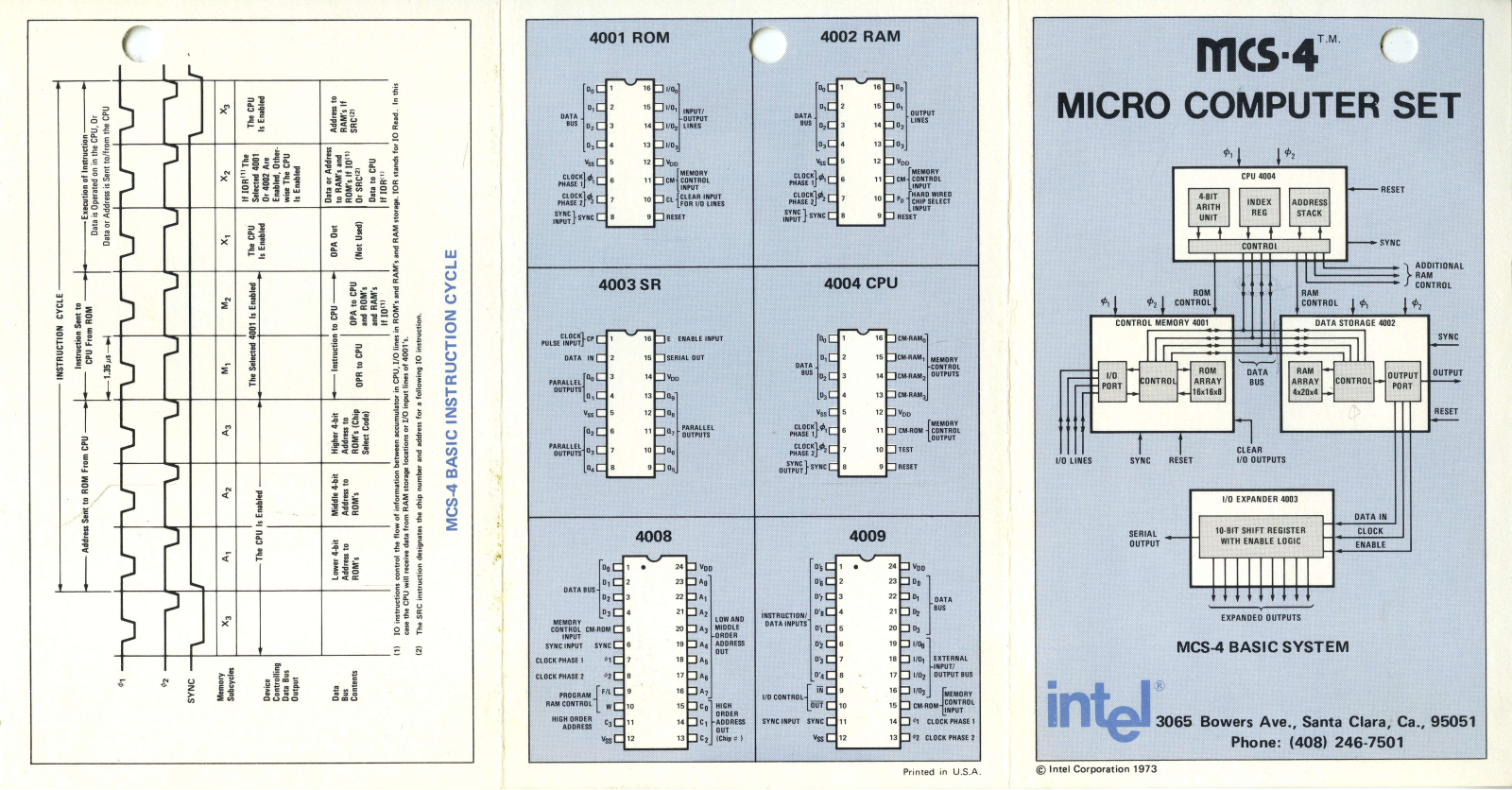 Intel 4001 User Manual