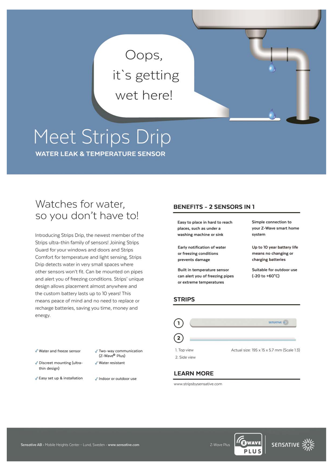 Sensative Strips Drip User Manual - ManualMachine.com