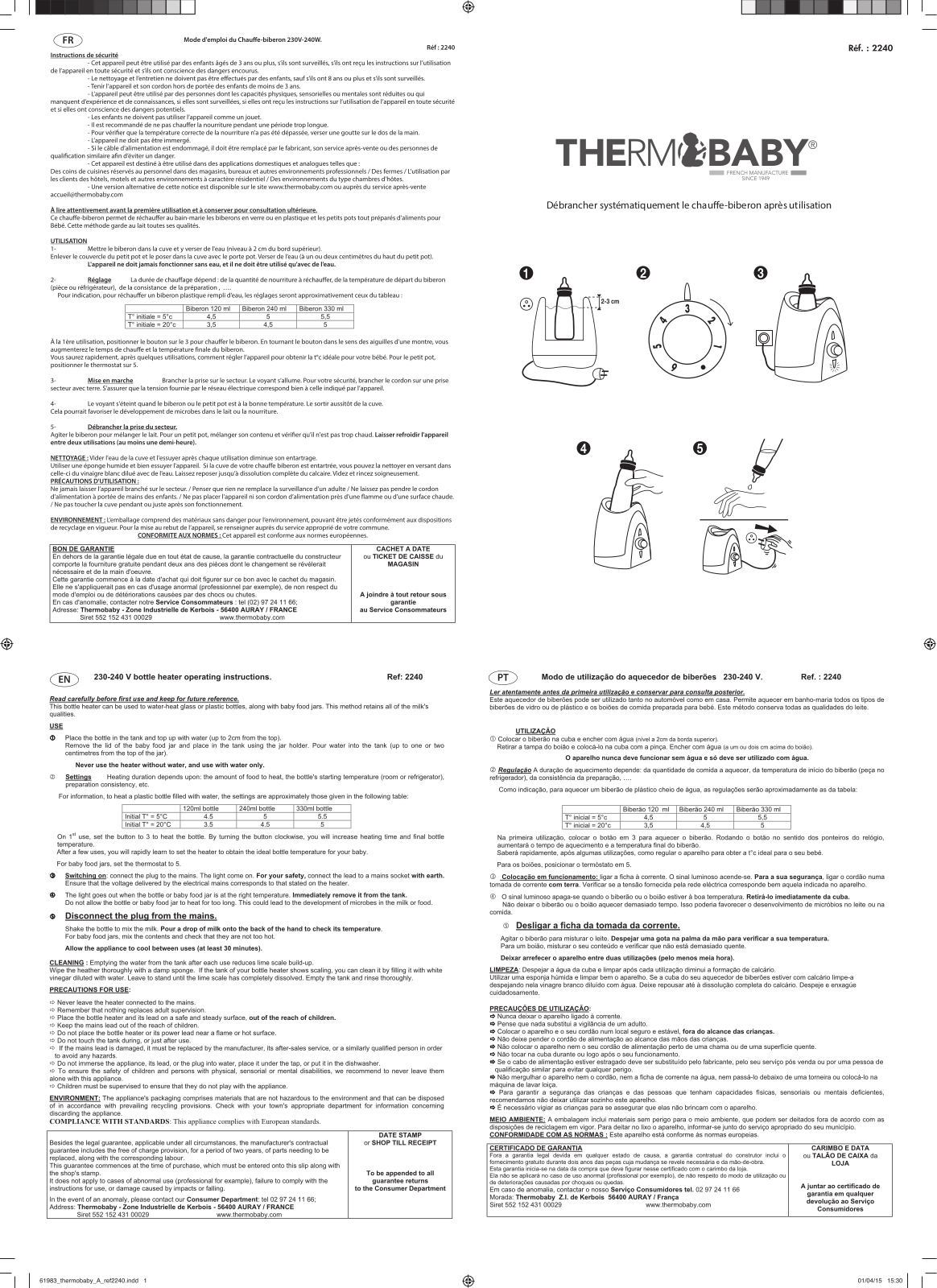 Thermobaby 2240 User guide - ManualMachine.com
