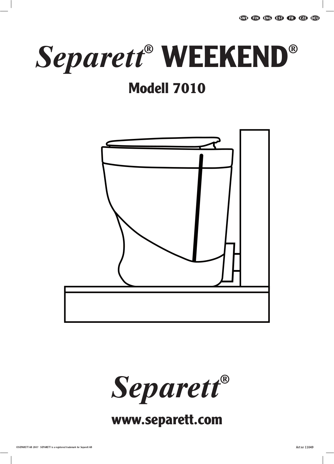 Separett Weekend 7010 User Manual