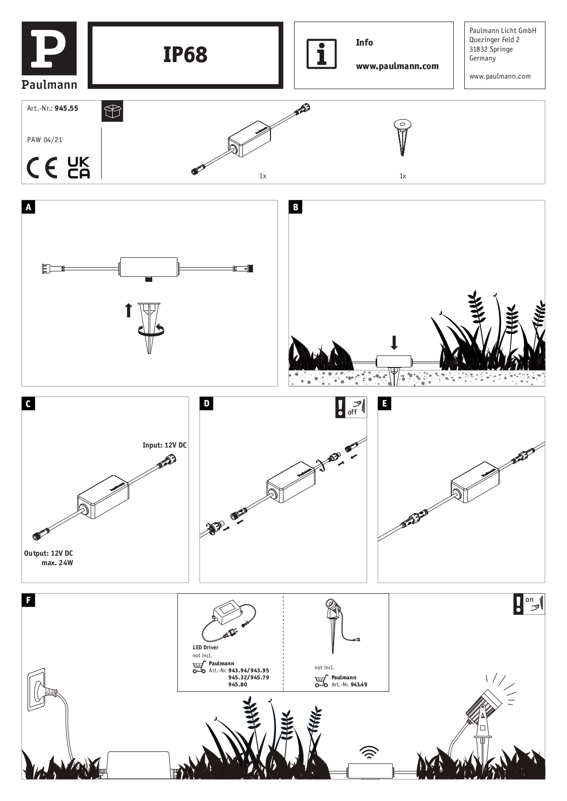 PAULMANN PLM 94555 Instructions - ManualMachine.com